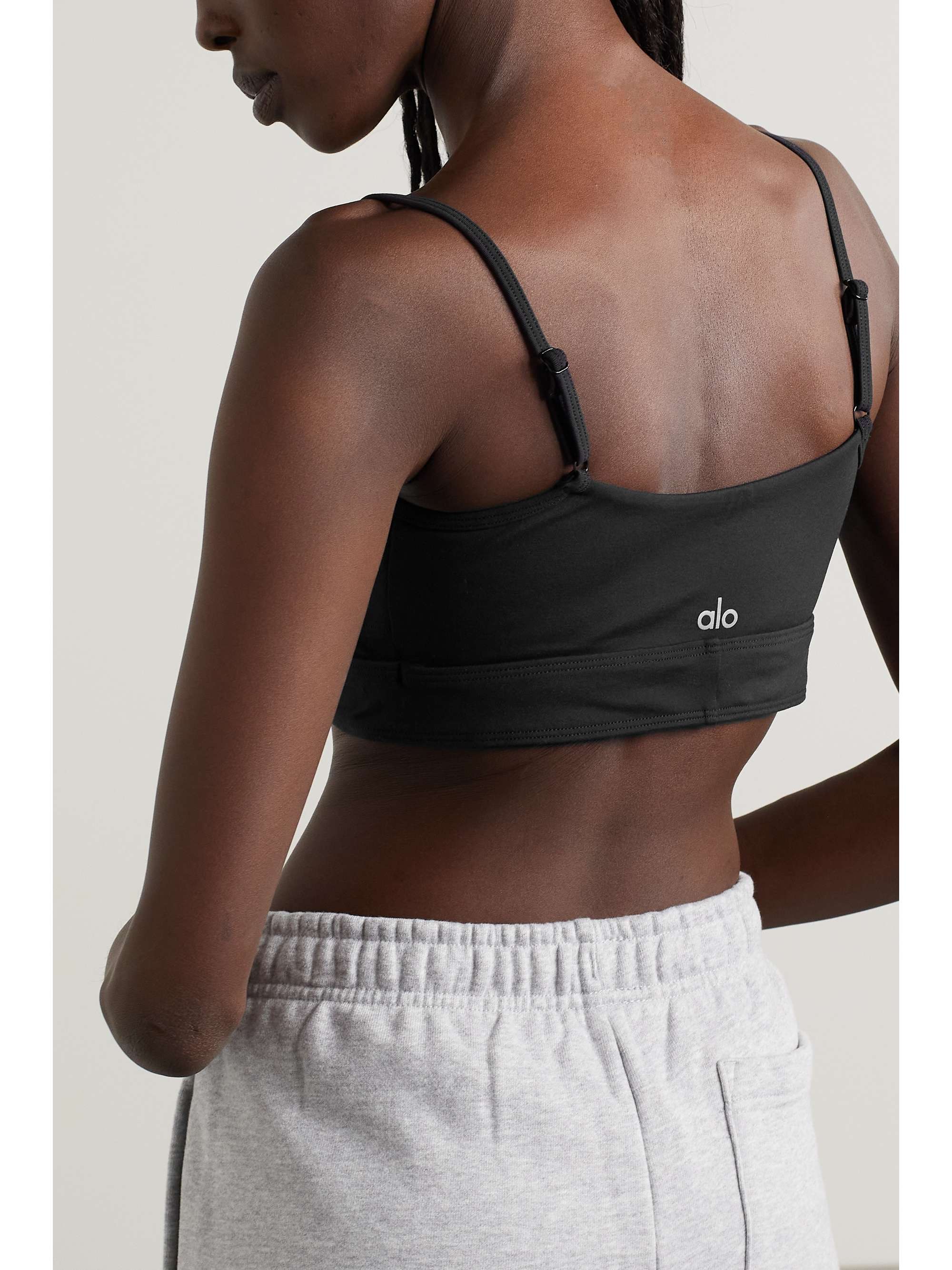 ALO YOGA Airbrush Enso wrap-effect stretch sports bra