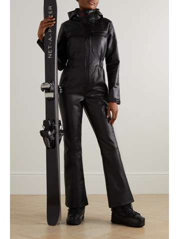 PERFECT MOMENT Corrie faux leather ski suit