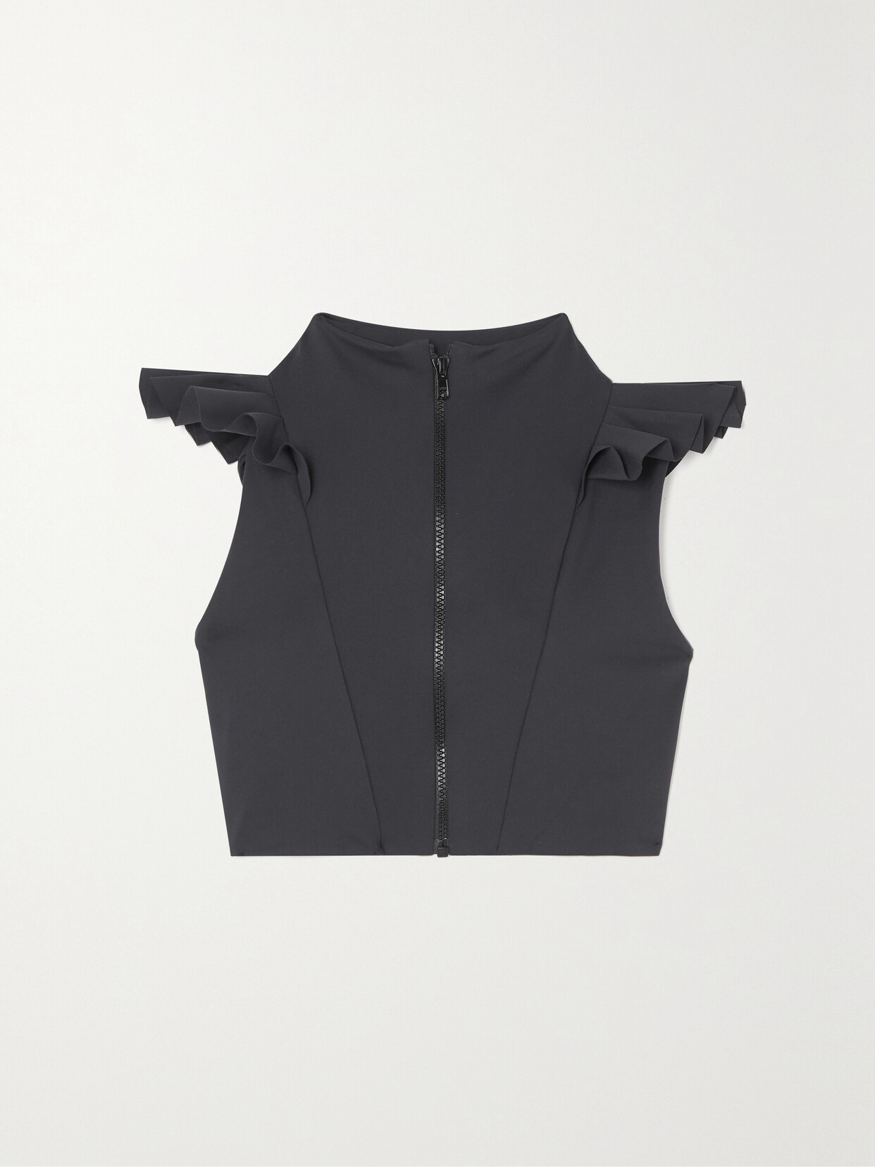 Port de Bras Mila Ruffled Stretch-jersey Sports Bra