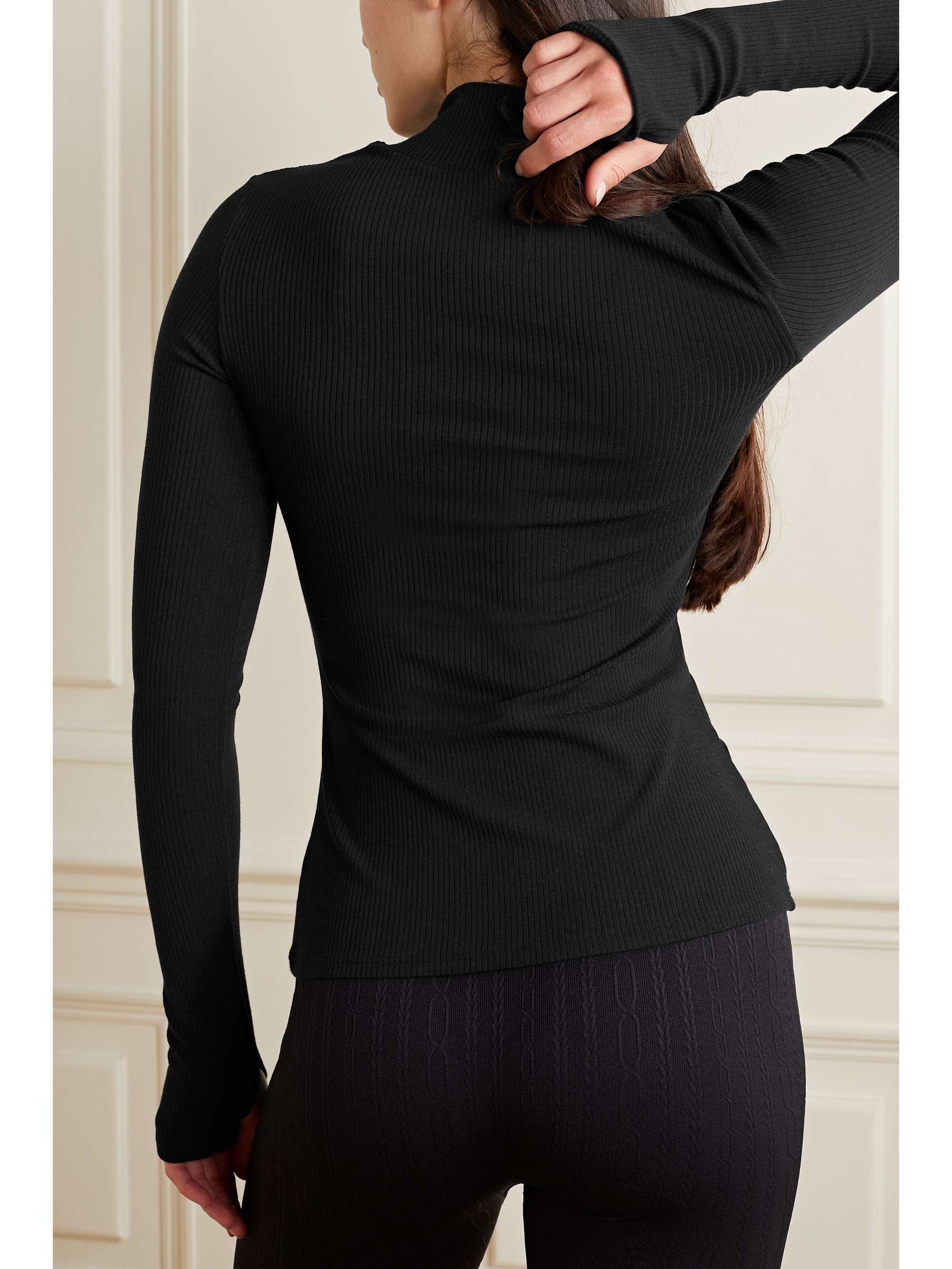 ALO YOGA Wellness ribbed stretch-jersey top