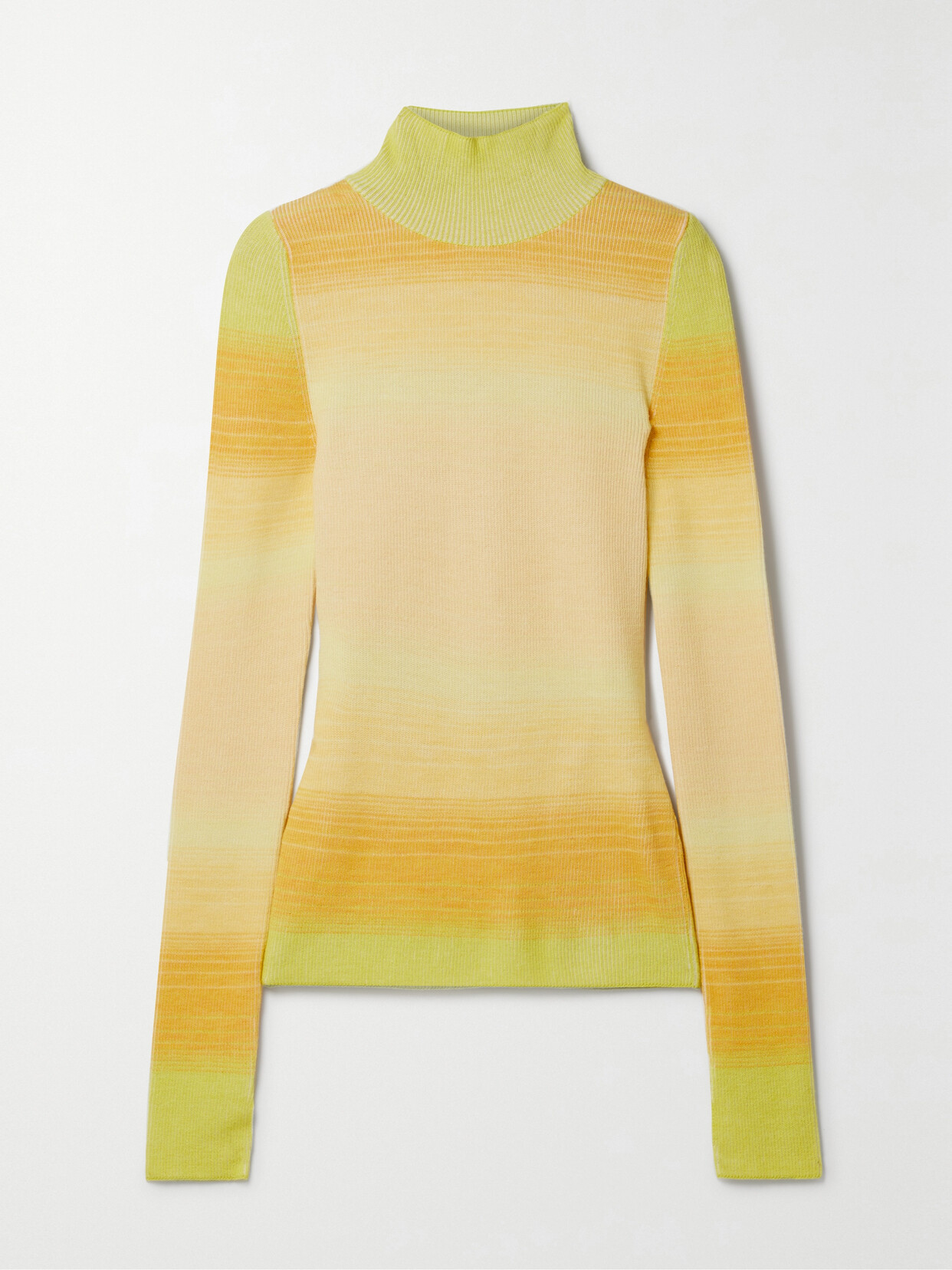 Cordova - Aurora Ribbed Merino Wool Turtleneck Sweater - Yellow