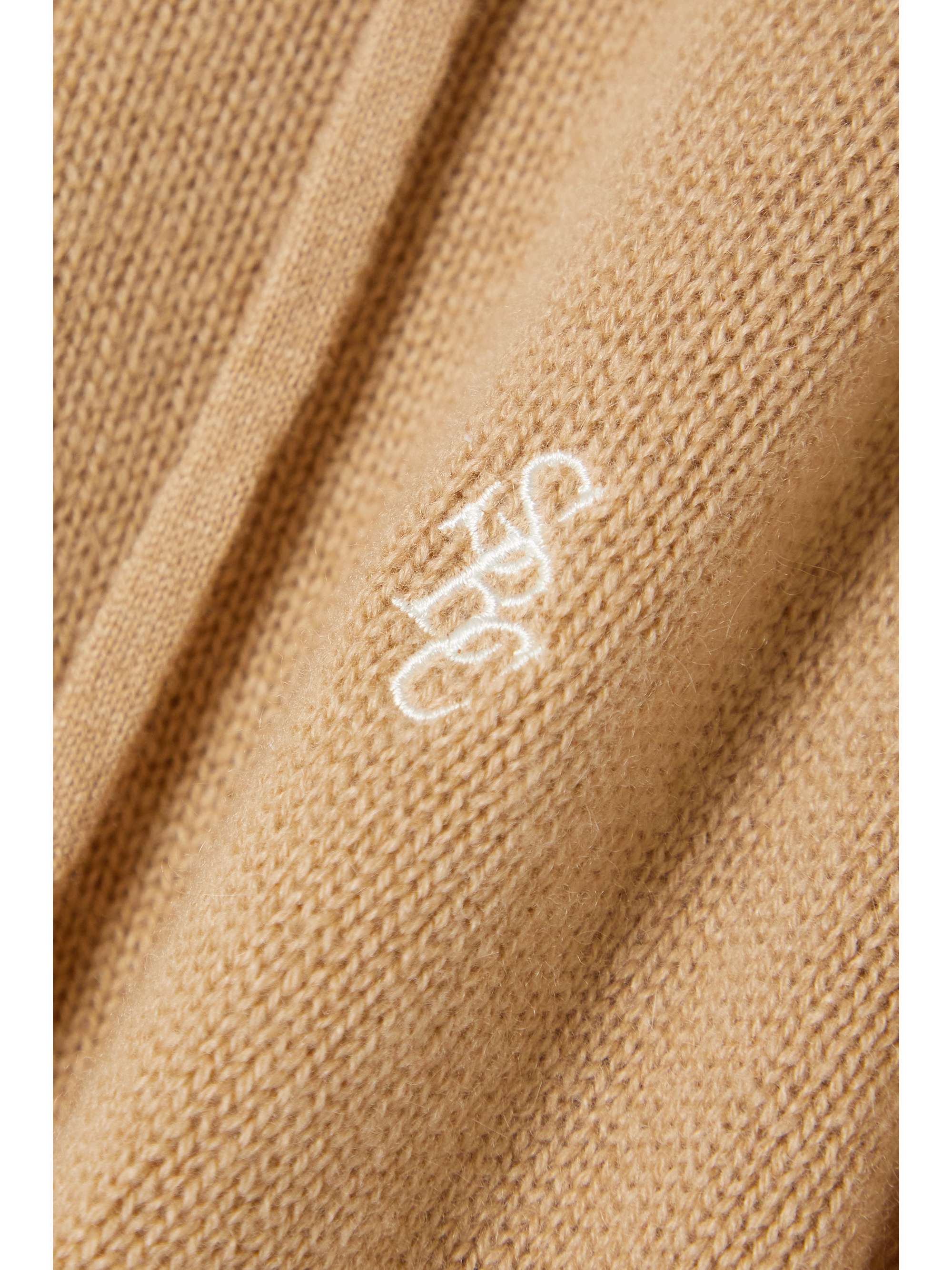 SPORTY & RICH Iman Kapuzenpullover aus Kaschmir mit Stickerei