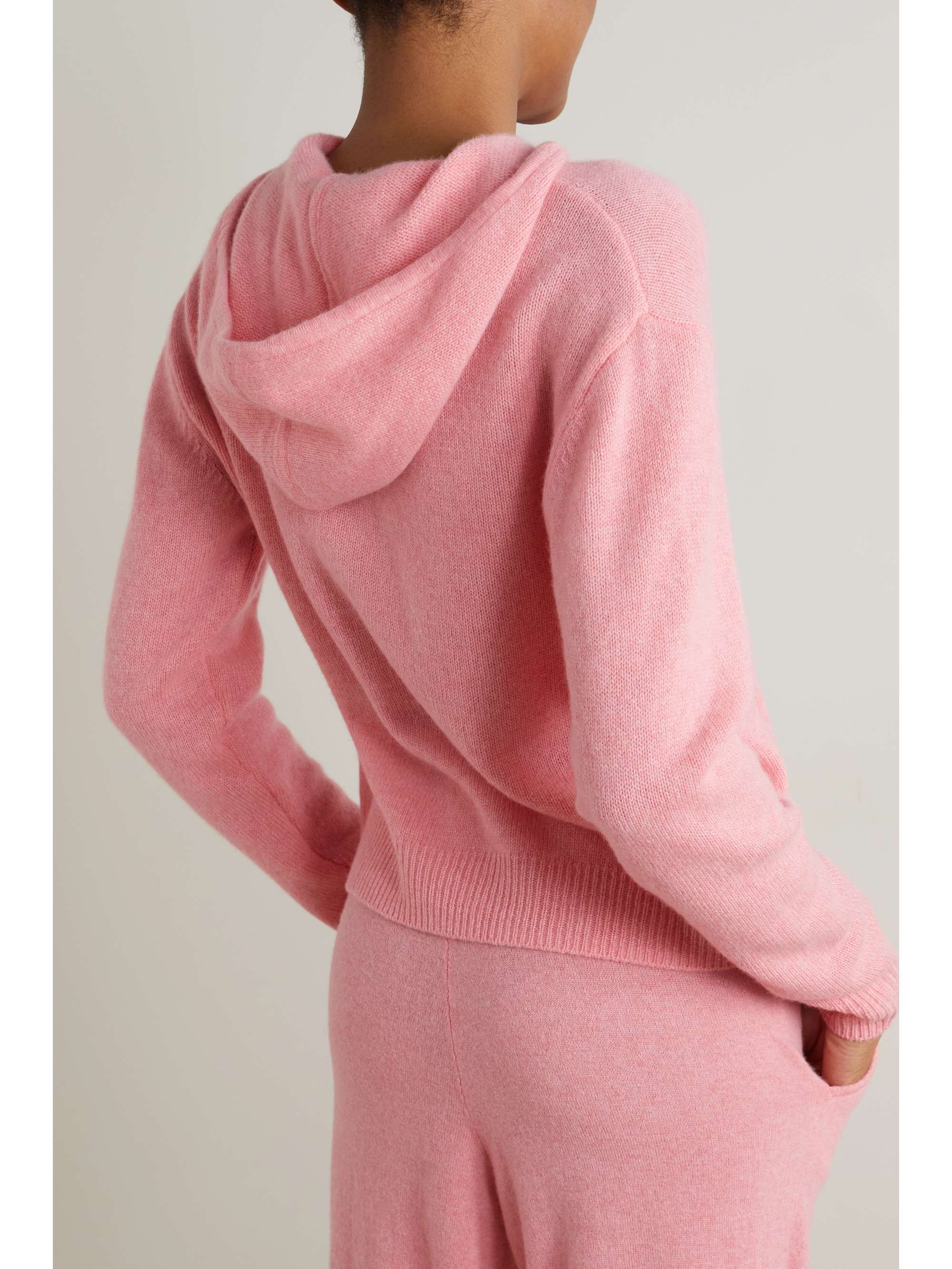 SPORTY & RICH Iman Kapuzenpullover aus Kaschmir mit Stickerei