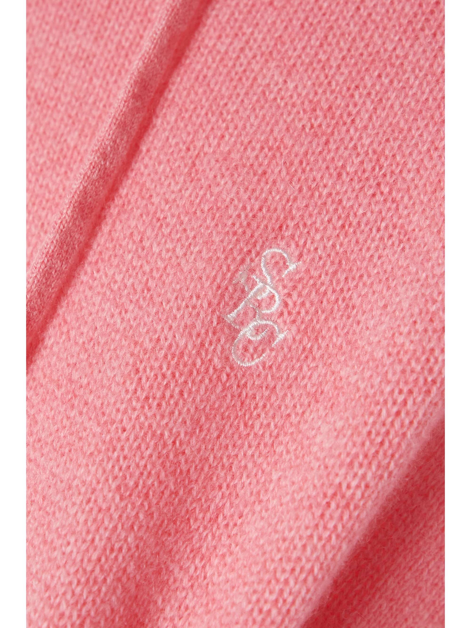 SPORTY & RICH Iman Kapuzenpullover aus Kaschmir mit Stickerei