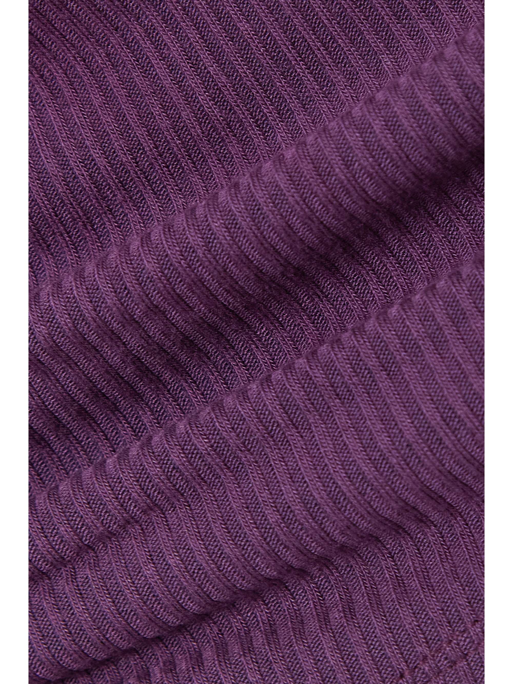 ALO YOGA Cropped gathered ribbed stretch-modal top