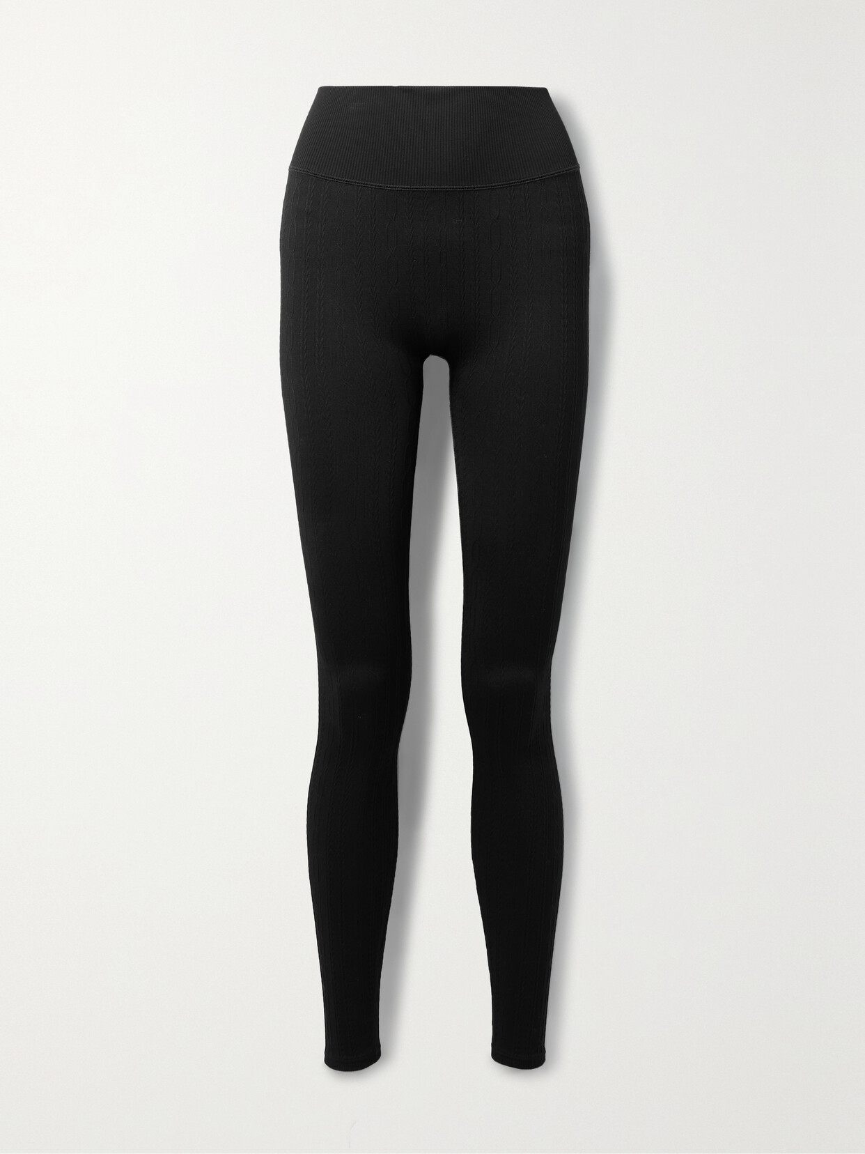 Alo Yoga - Stretch Cable-knit Leggings - Black