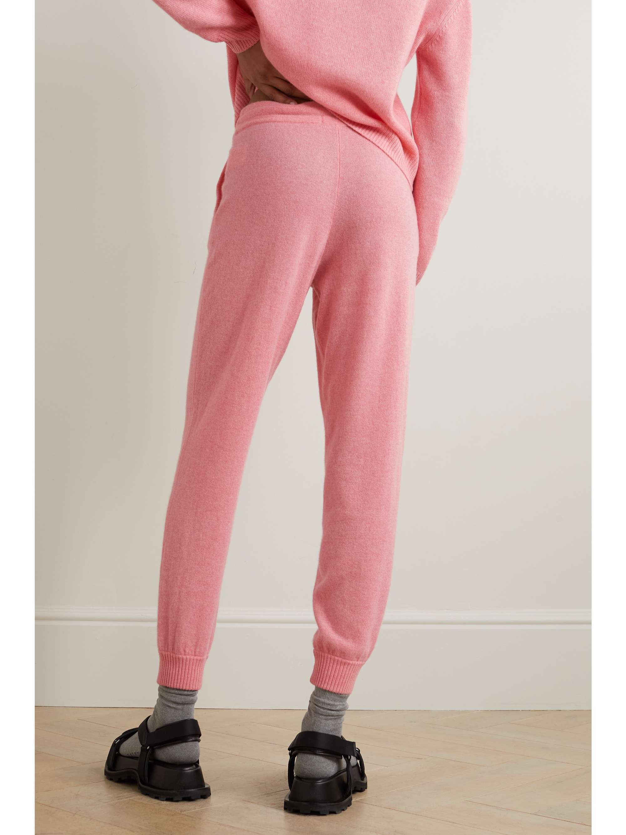 SPORTY & RICH Ina Jogginghose aus Kaschmir mit Stickerei