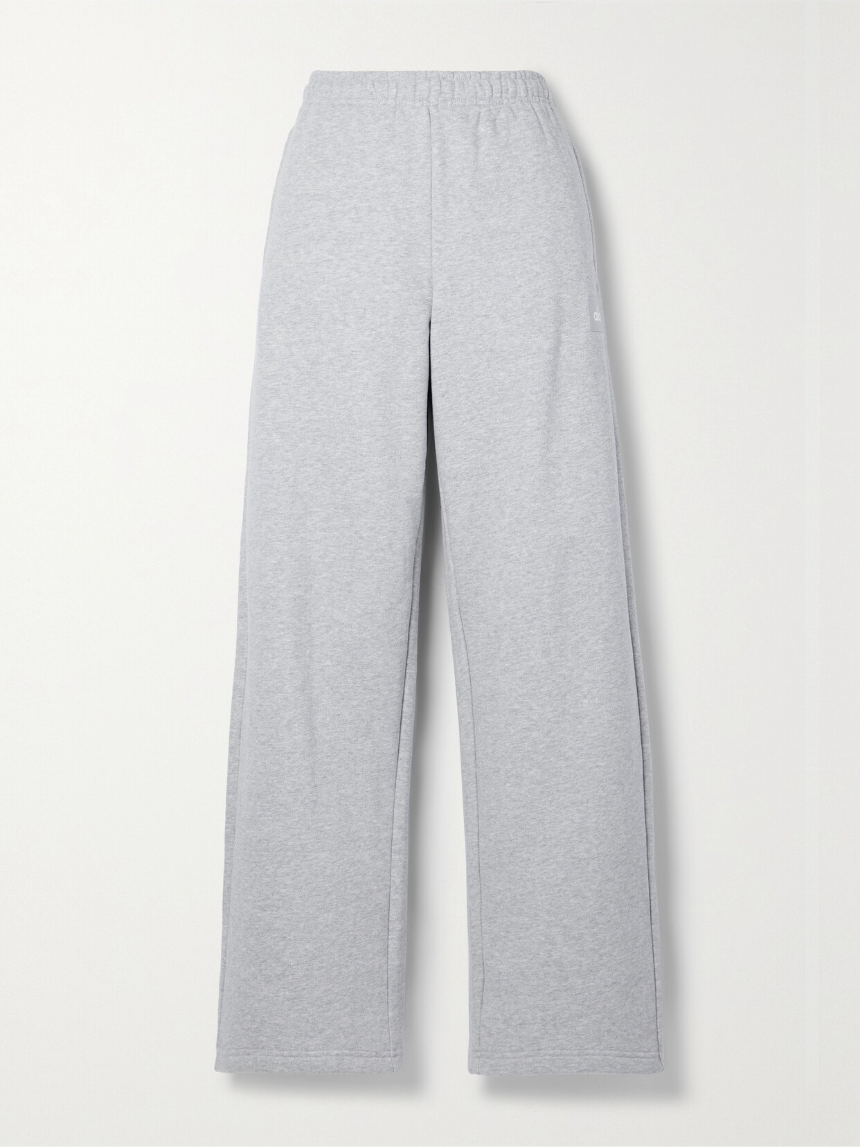 Alo Yoga - Renown Wide-leg Cotton-blend Jersey Sweatpants - Gray