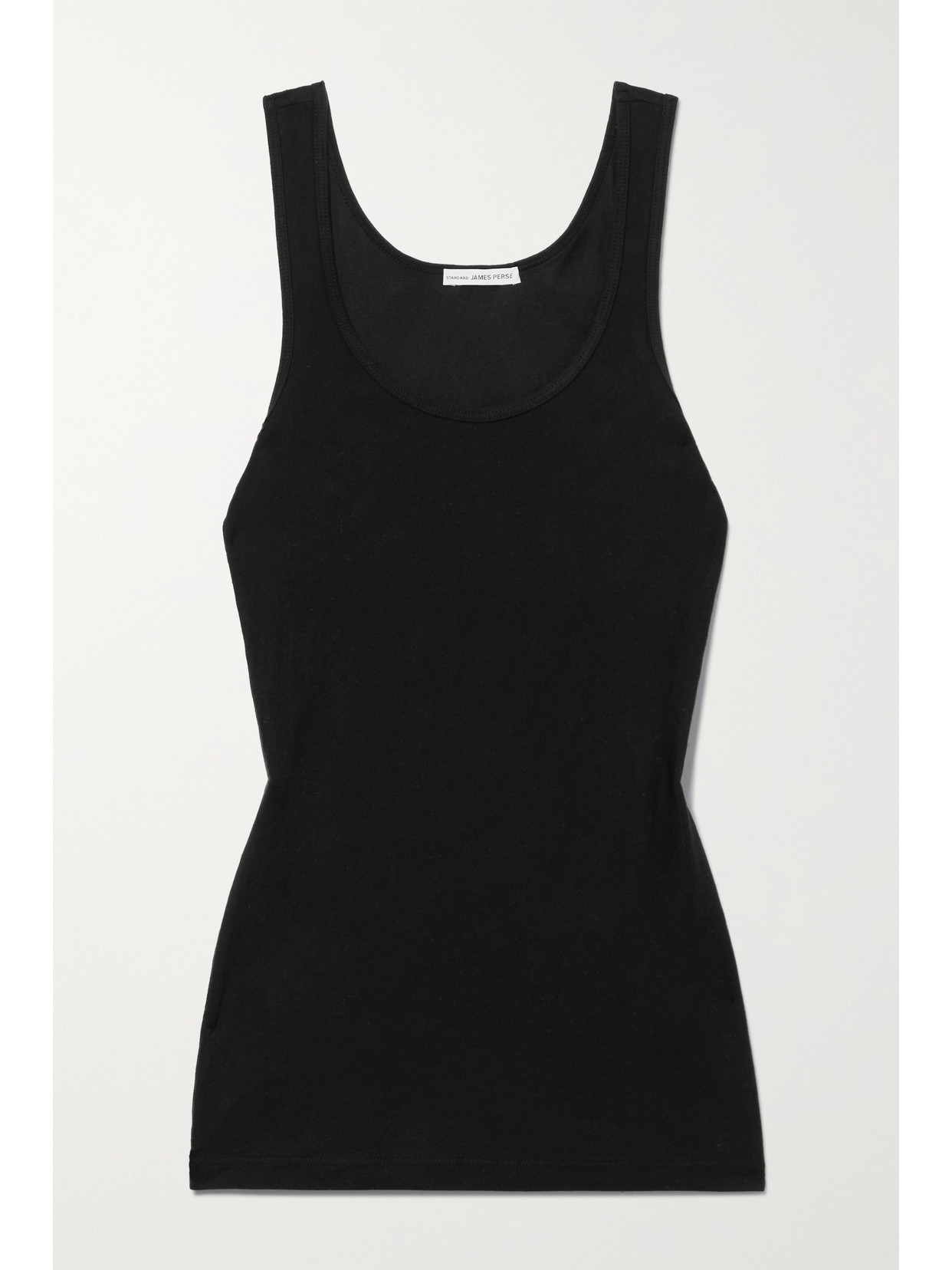 James Perse The Daily Ribbed Stretch-cotton Tank In Black