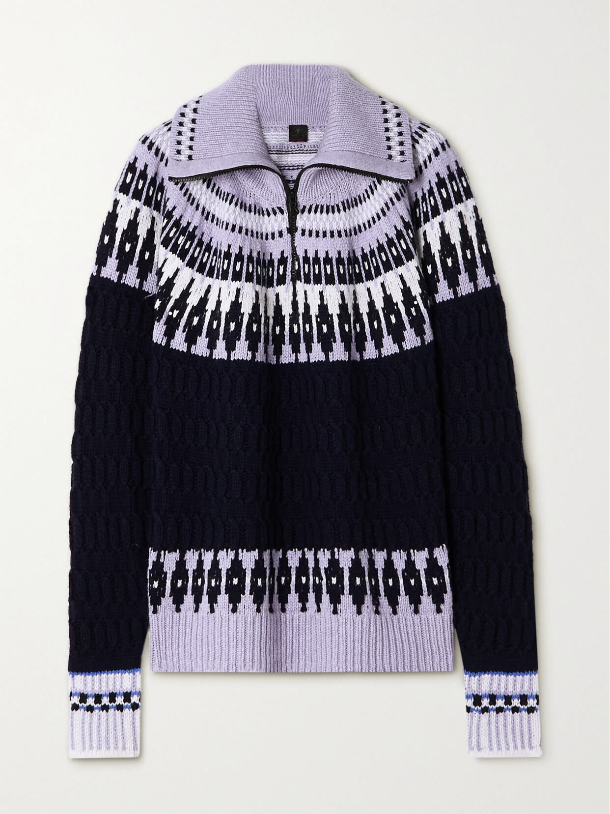 BOGNER FIRE+ICE - Dargy Jacquard-knit Half-zip Sweater - Purple