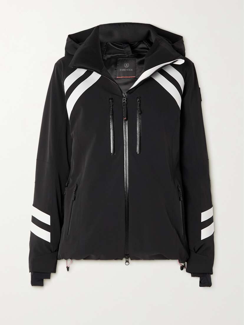 BOGNER FIRE+ICE Dewi-t Hooded Padded Striped Ski Jacket