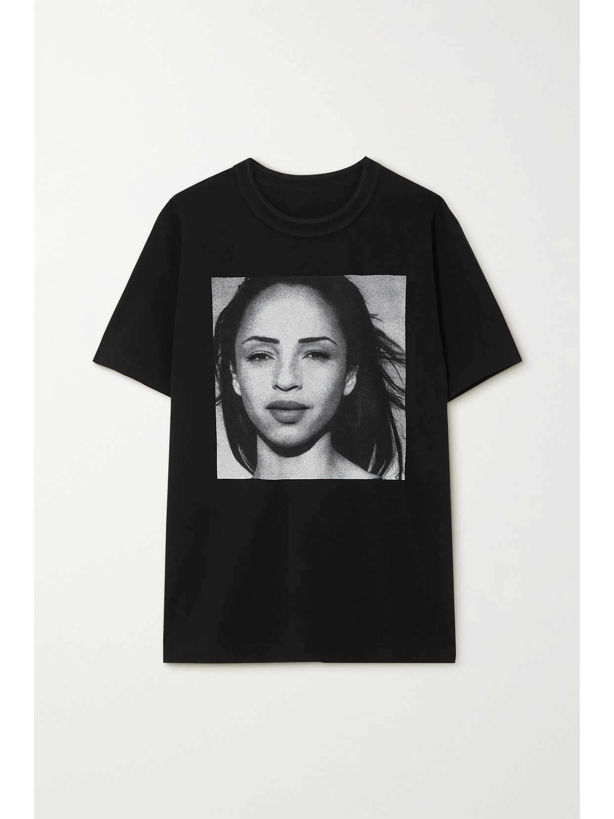 トップス Sade sacai T-Shirt Sacai Sade Printed Cotton-jersey T-shirt In Black | ModeSens