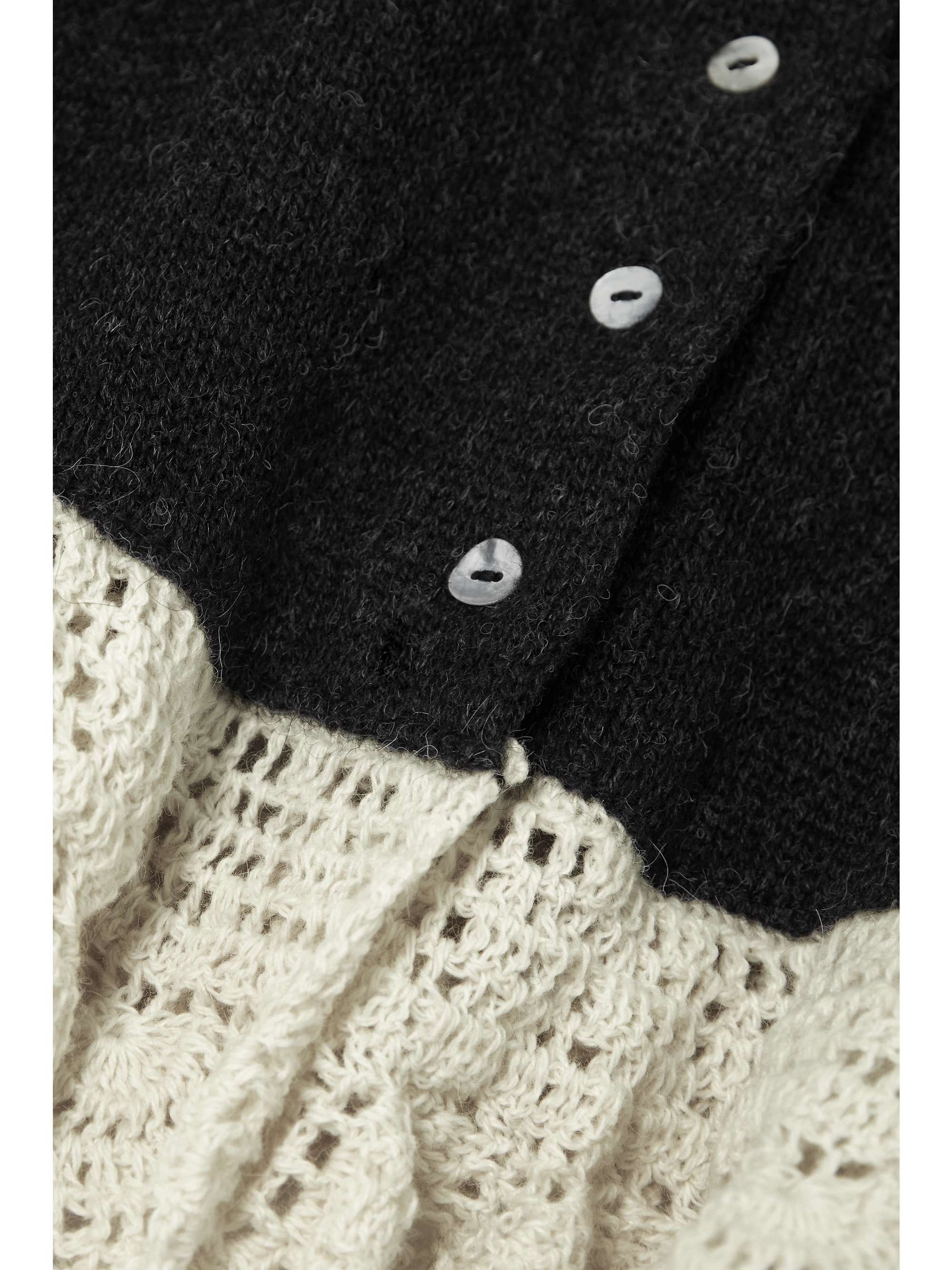 BATSHEVA Grace crochet-trimmed alpaca and wool-blend cardigan
