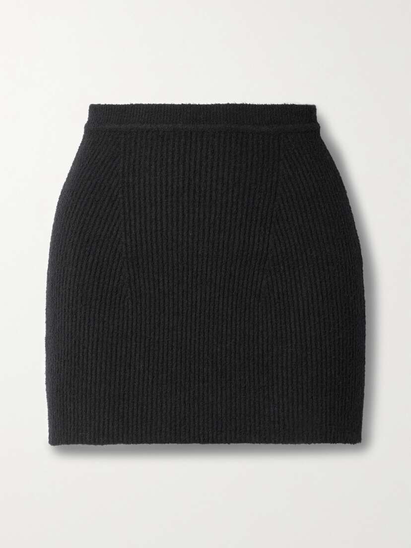 Wardrobe.NYC Ribbed Cotton-blend Mini Skirt - x large