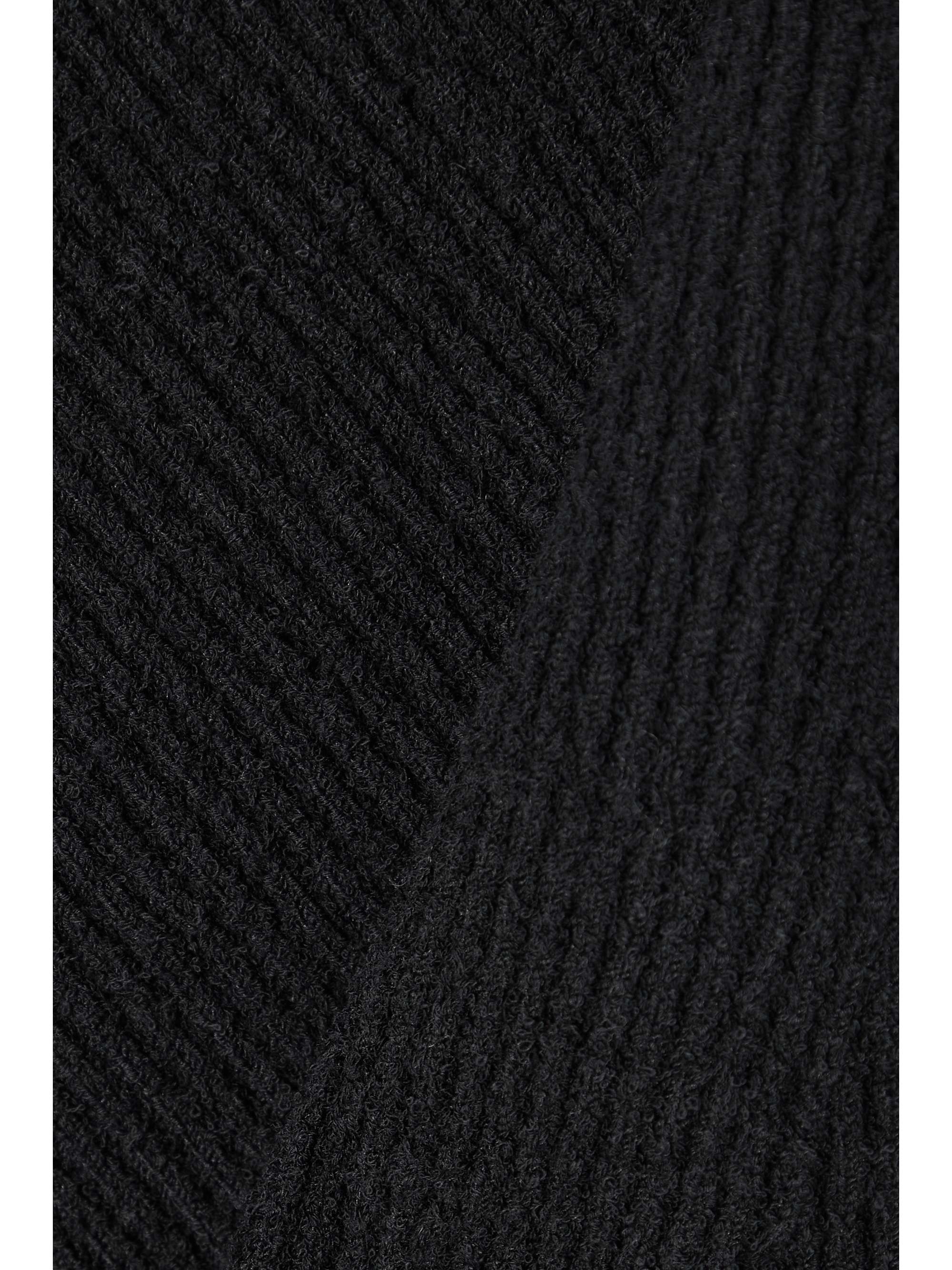 WARDROBE.NYC Strapless ribbed cotton-blend top