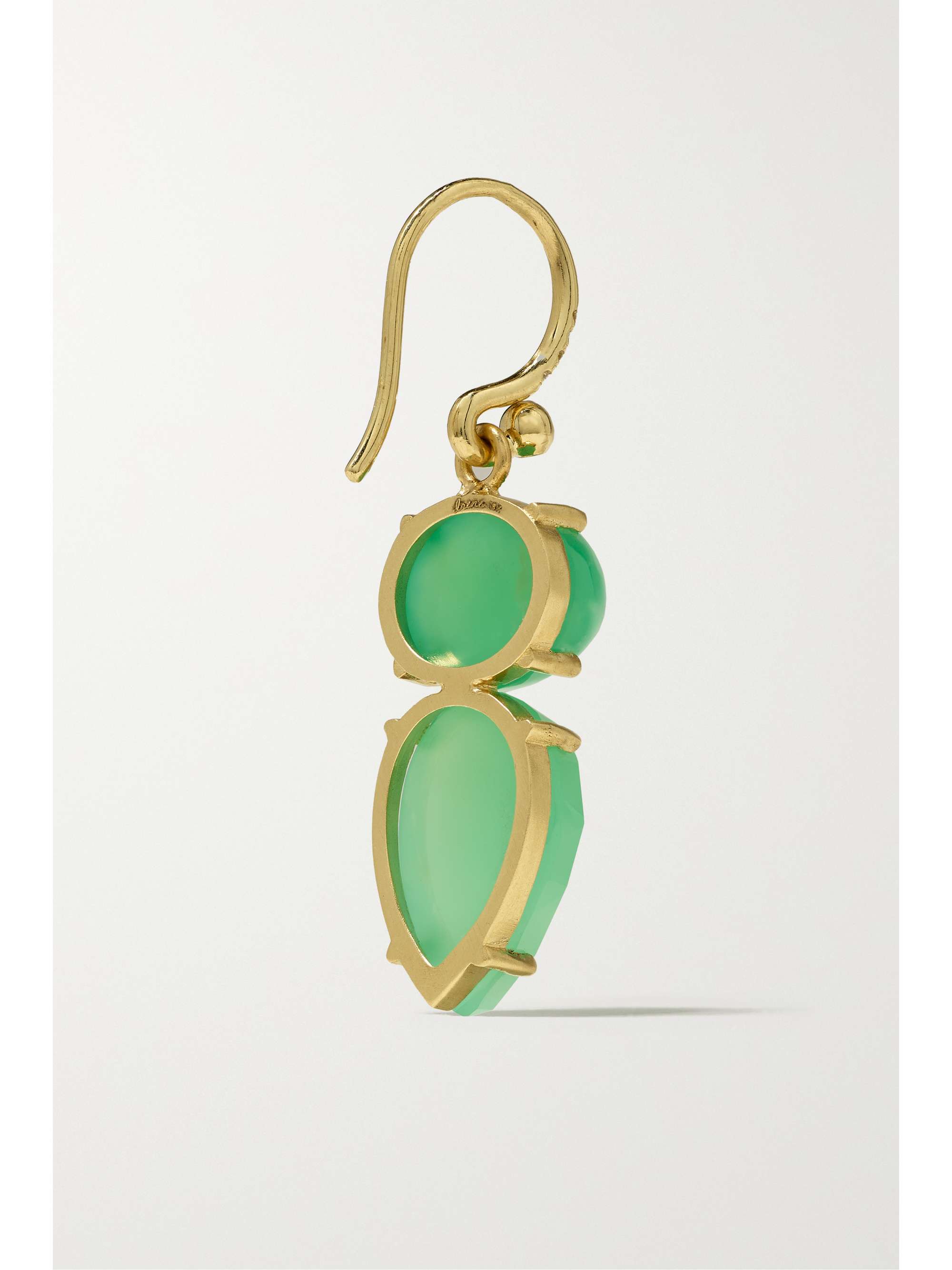 IRENE NEUWIRTH Gem Drops 18-karat gold, chrysoprase and diamond earrings