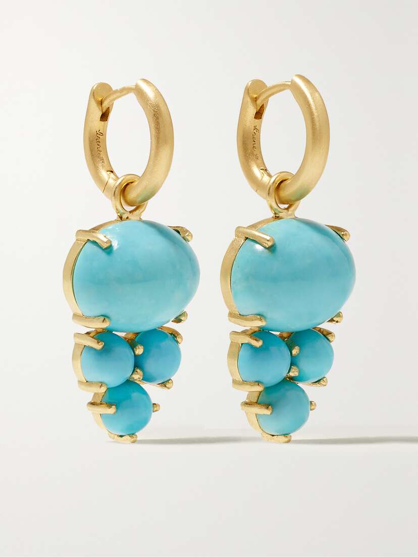 Irene Neuwirth Gem Drops 18-karat Gold Turquoise Earrings