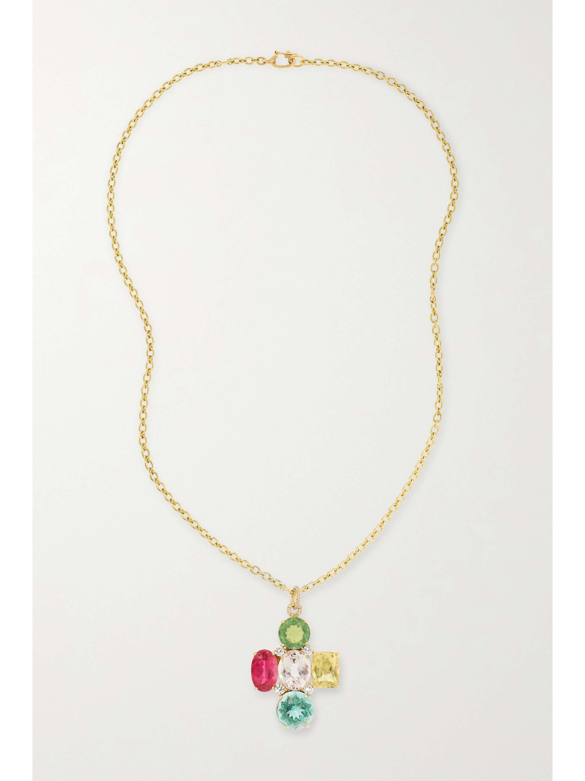 IRENE NEUWIRTH Gemmy Gem 18-karat gold multi-stone necklace