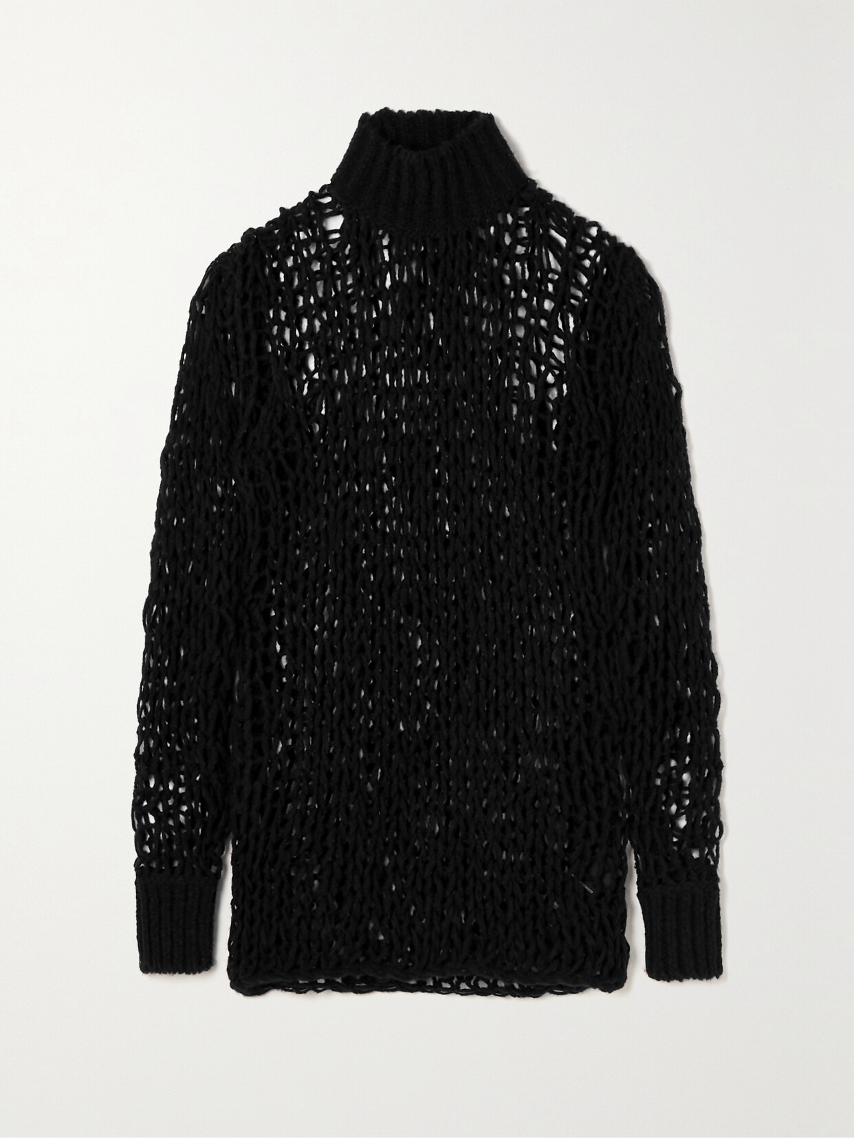 Ann Demeulemeester Open-knit Wool-blend Top - Black