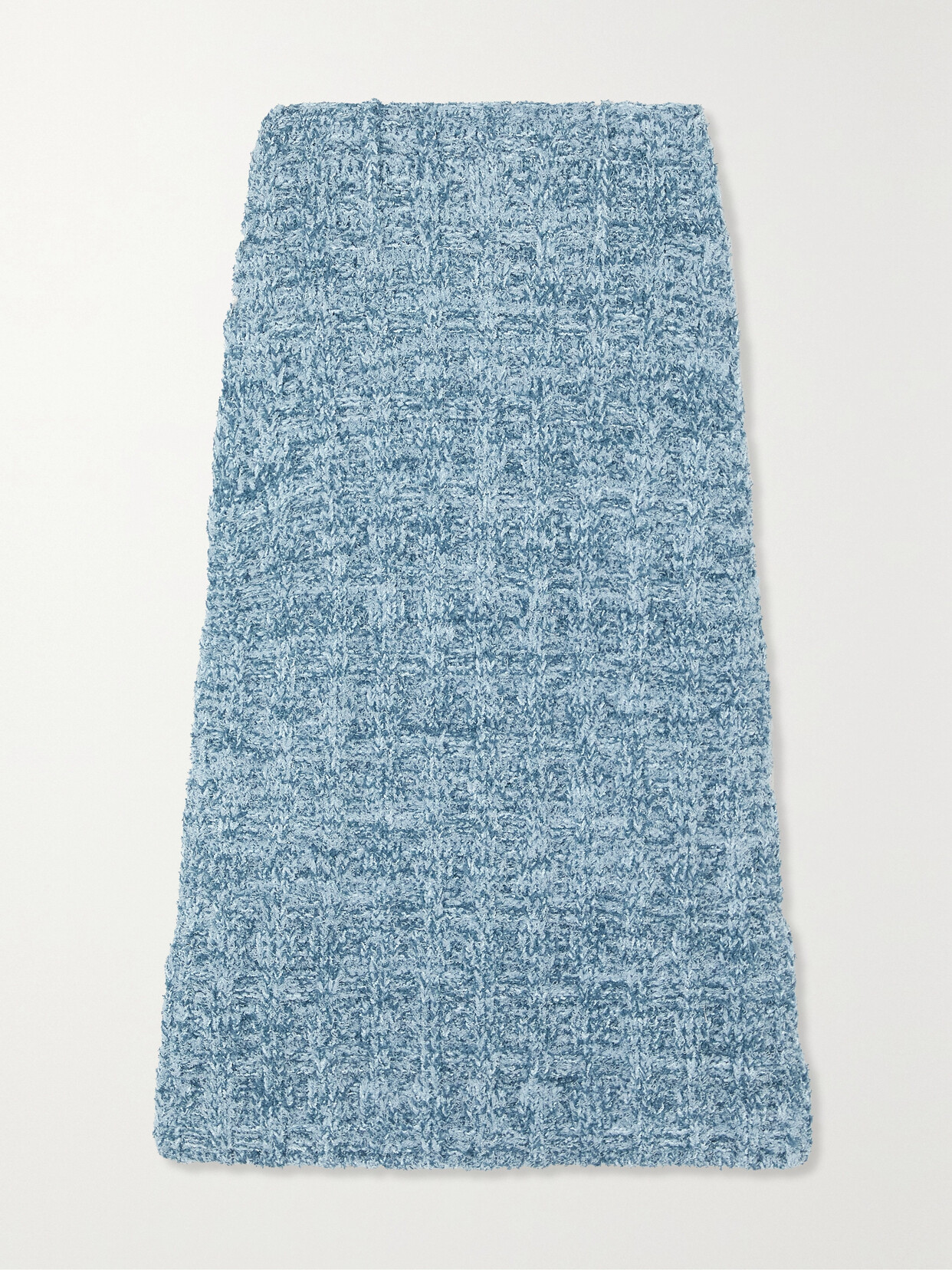 Maison Margiela Cotton-blend Bouclé Midi Skirt In 001f Light Blue