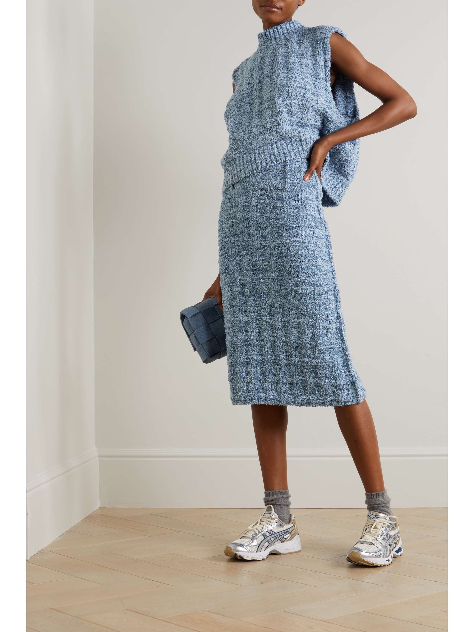 MAISON MARGIELA Cotton-blend bouclé midi skirt