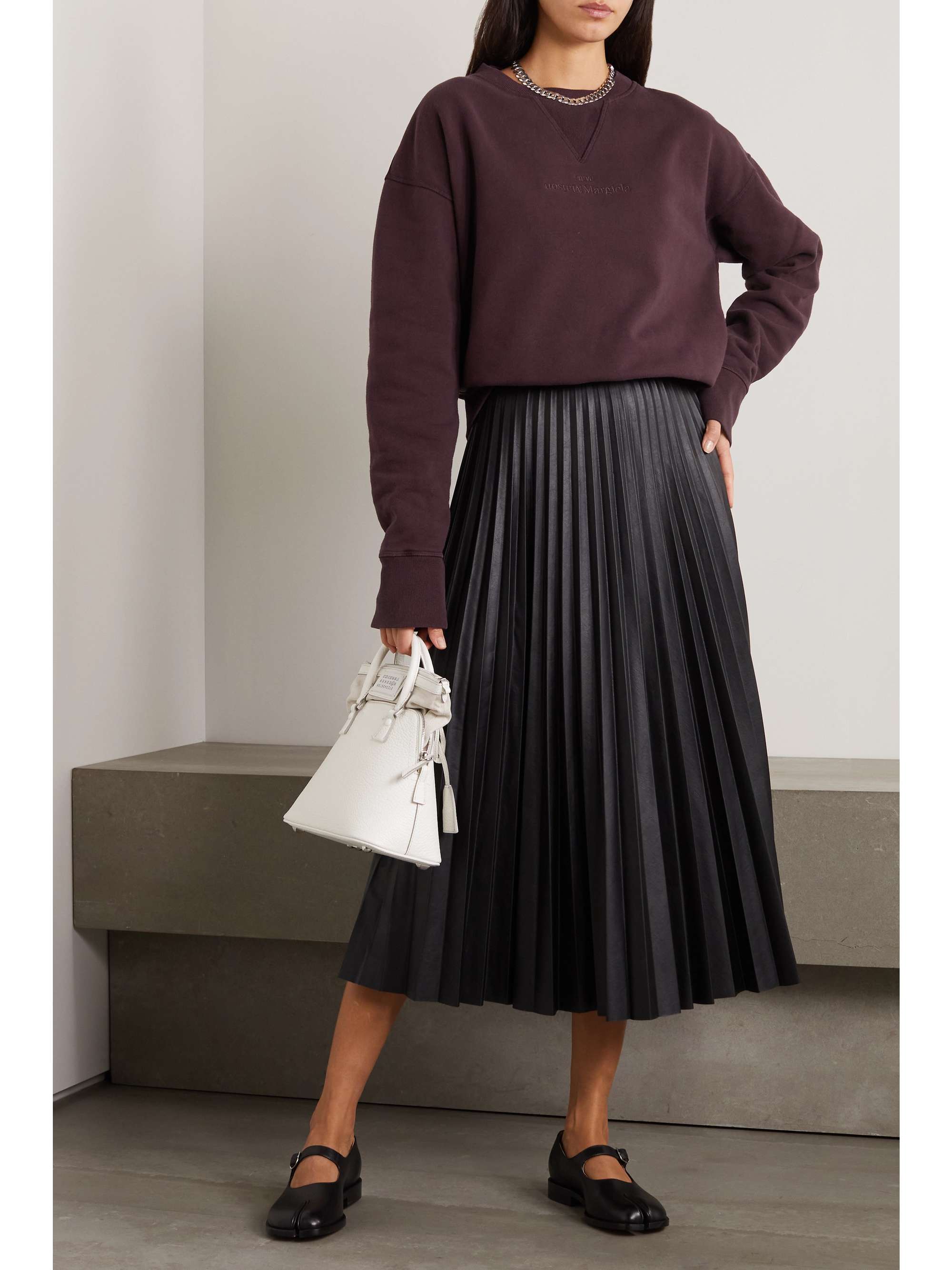 MAISON MARGIELA Embroidered cotton-jersey sweatshirt