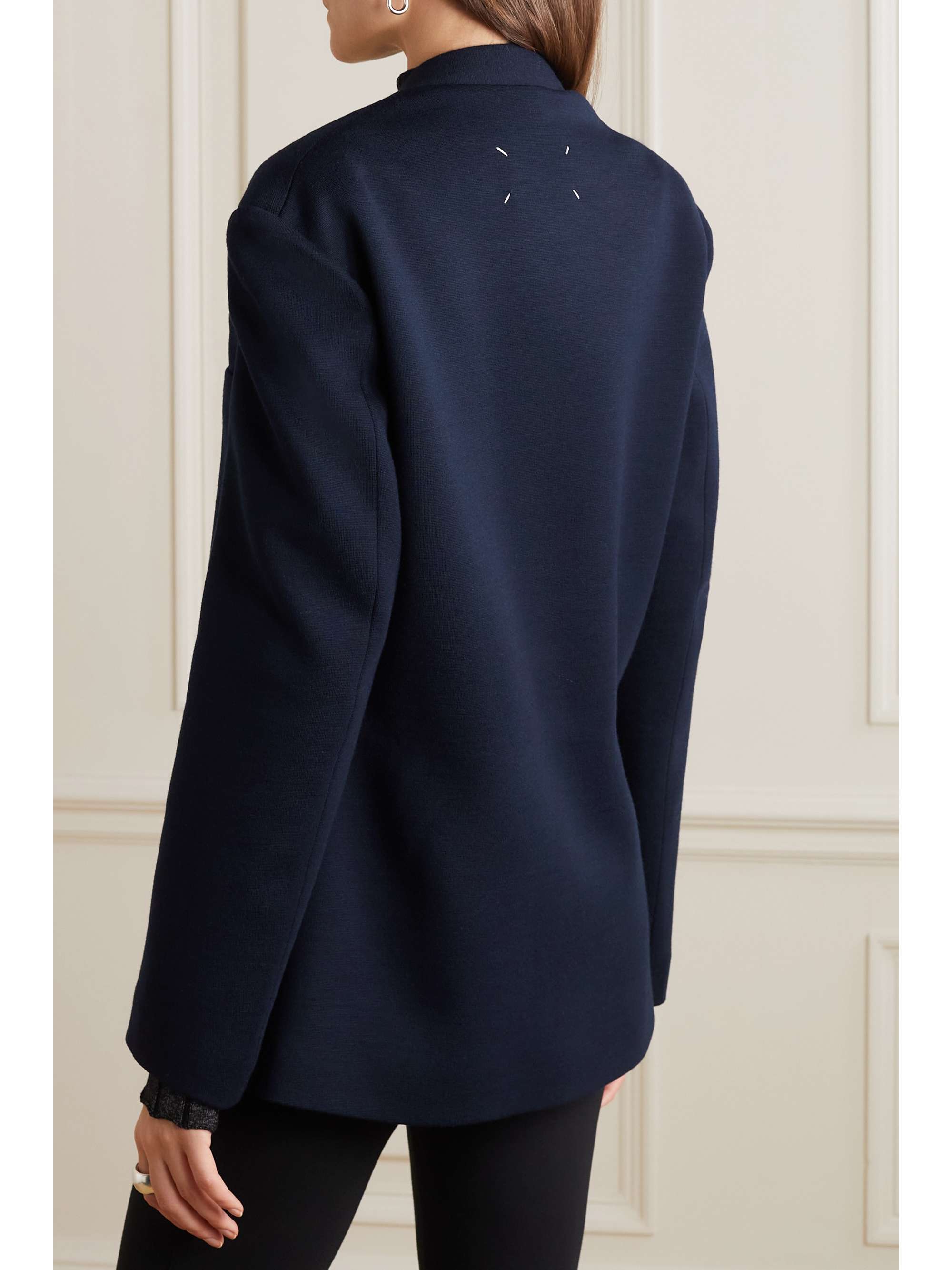 Navy Wool-blend blazer | MAISON MARGIELA | NET-A-PORTER