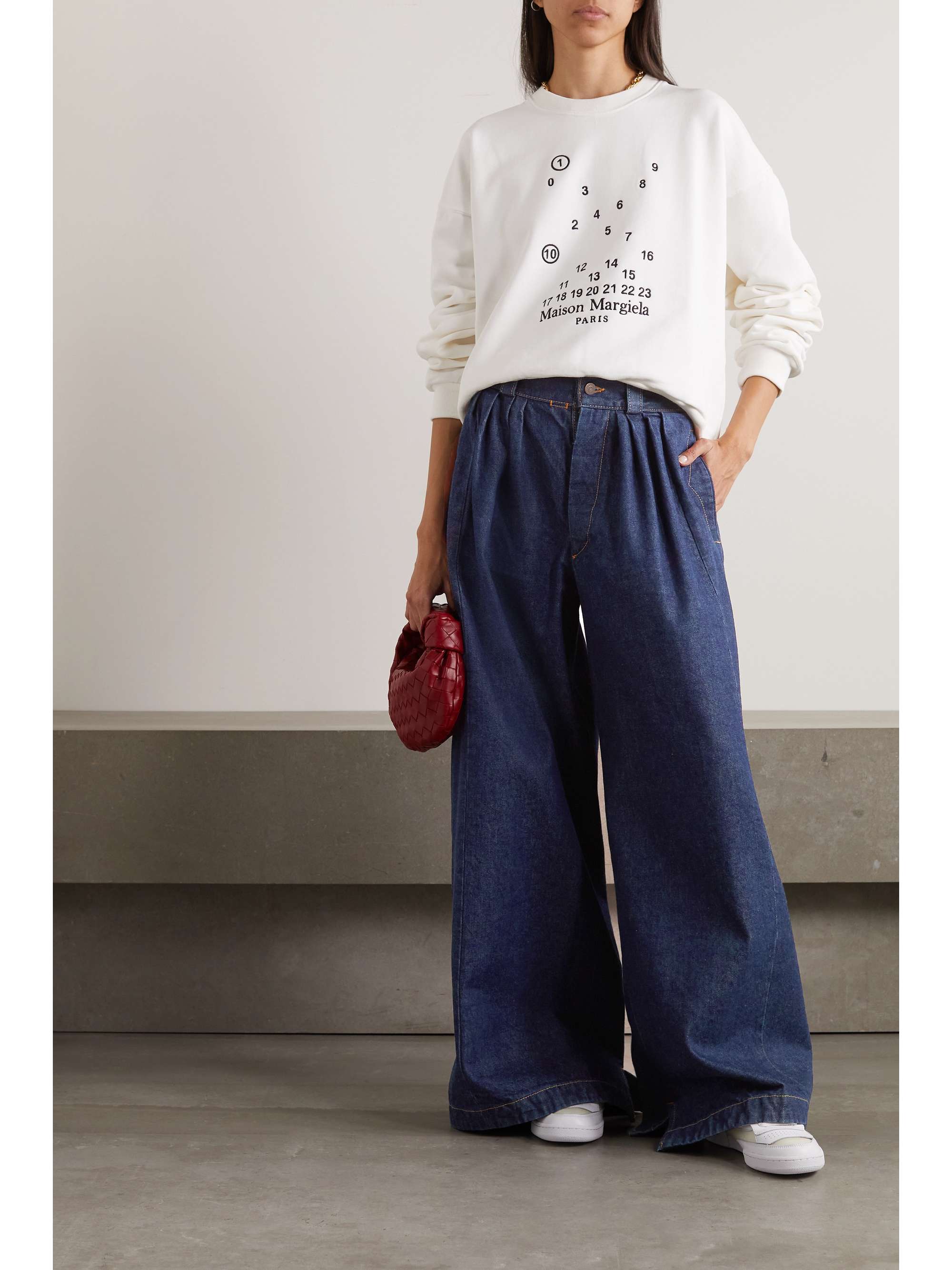 MAISON MARGIELA Pleated wide-leg jeans