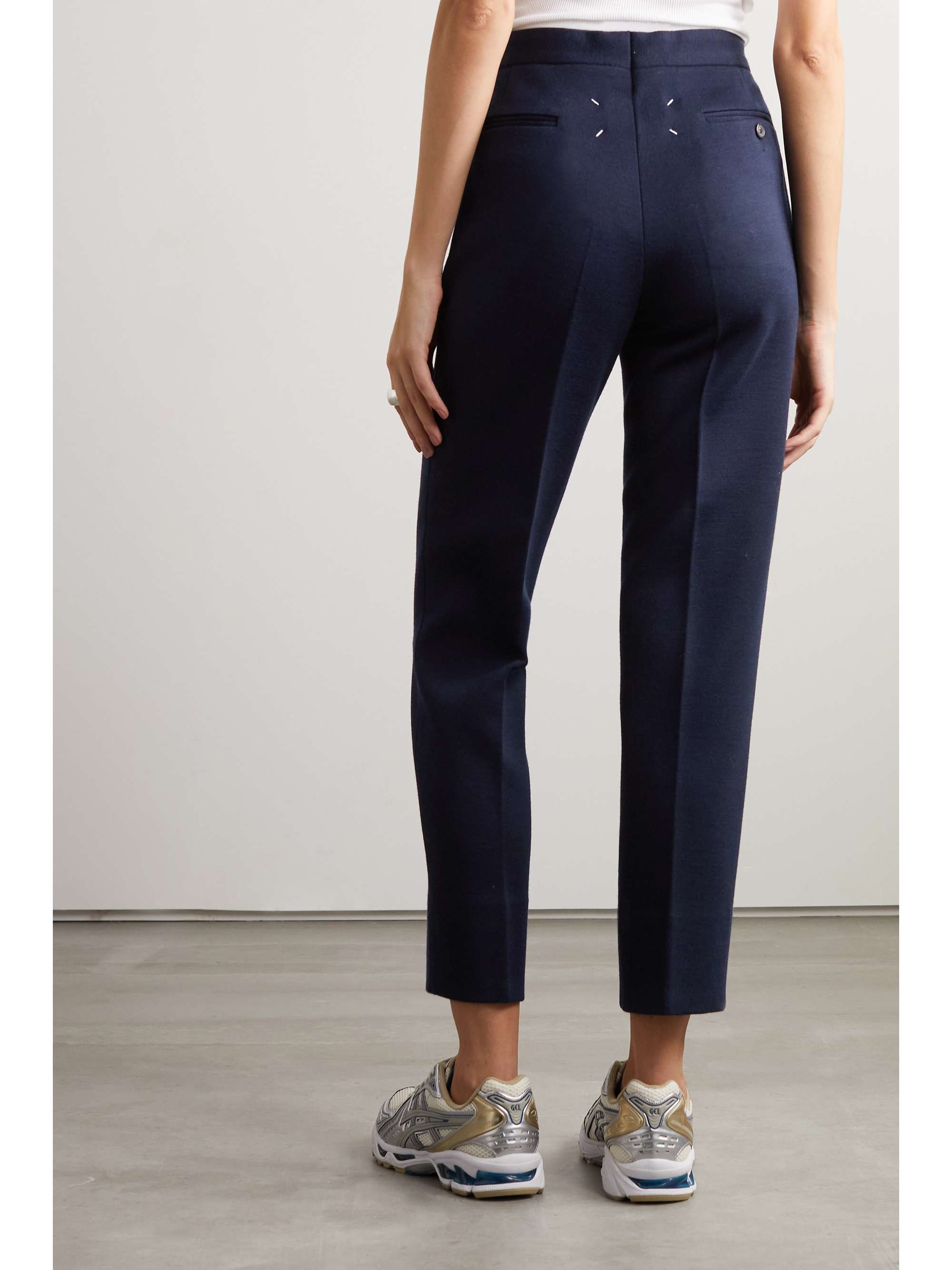 MAISON MARGIELA Cropped wool-blend straight-leg pants