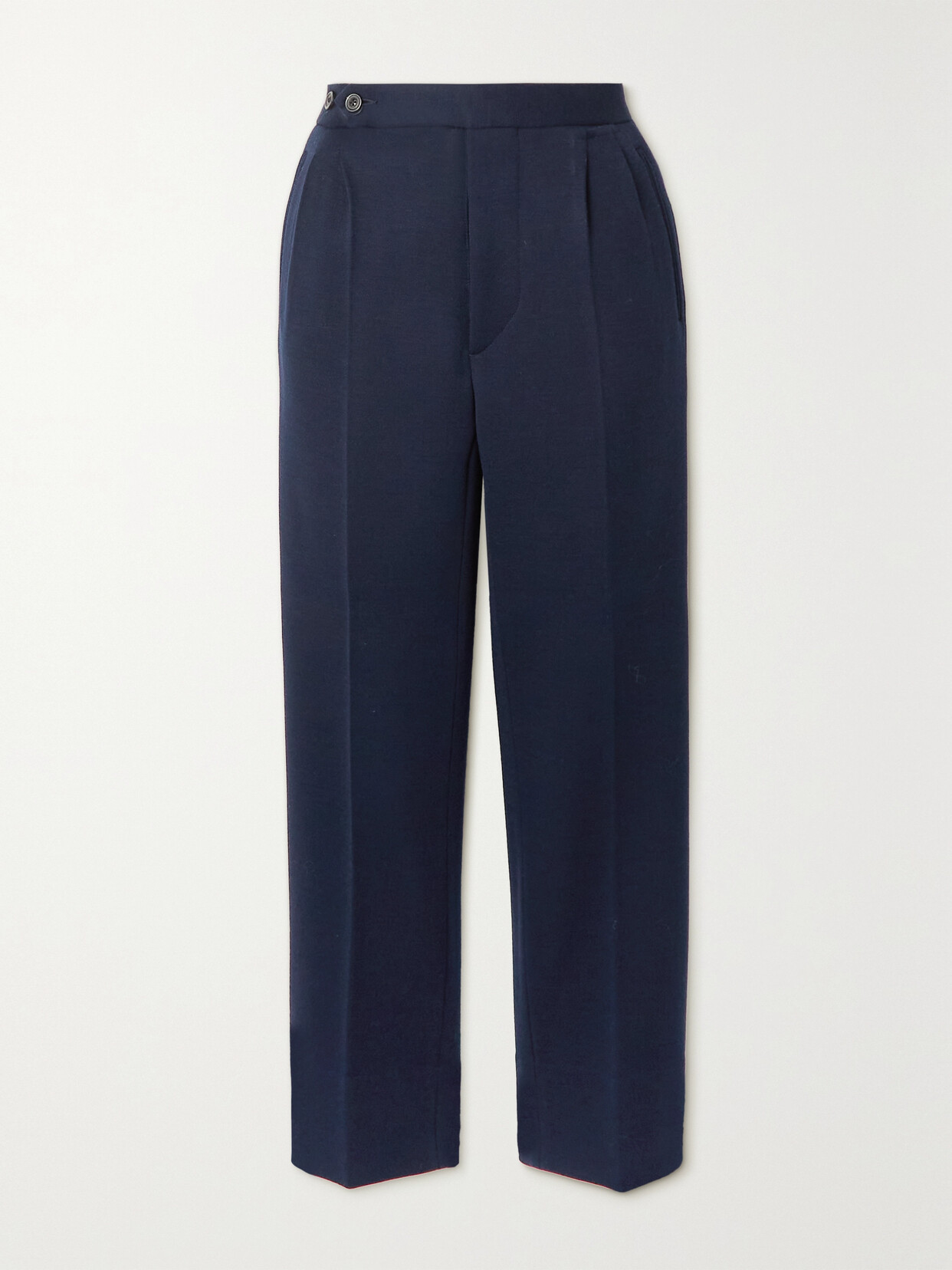 Maison Margiela - Cropped Wool-blend Straight-leg Pants - Navy 22 Awaiting product image