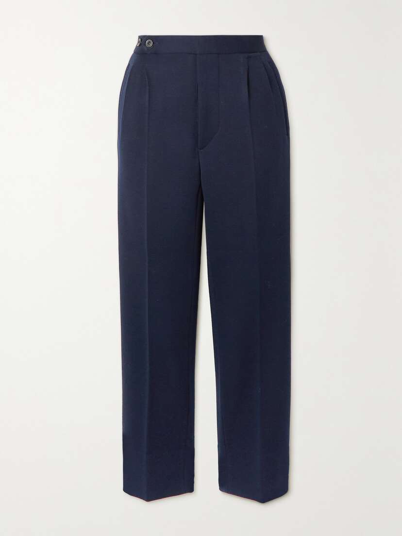 Maison Margiela Cropped Wool-blend Straight-leg Pants