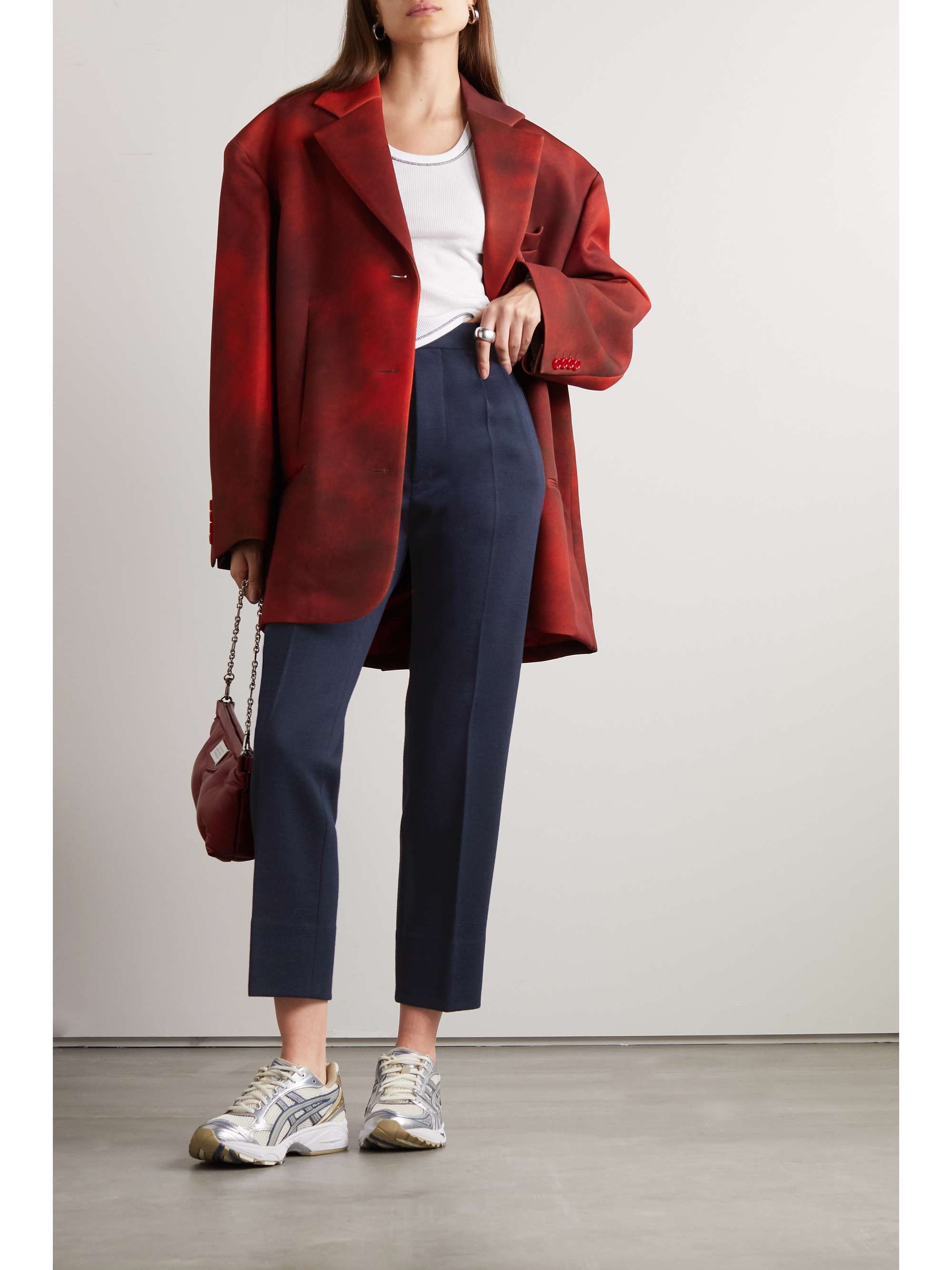 MAISON MARGIELA Cropped wool-blend straight-leg pants
