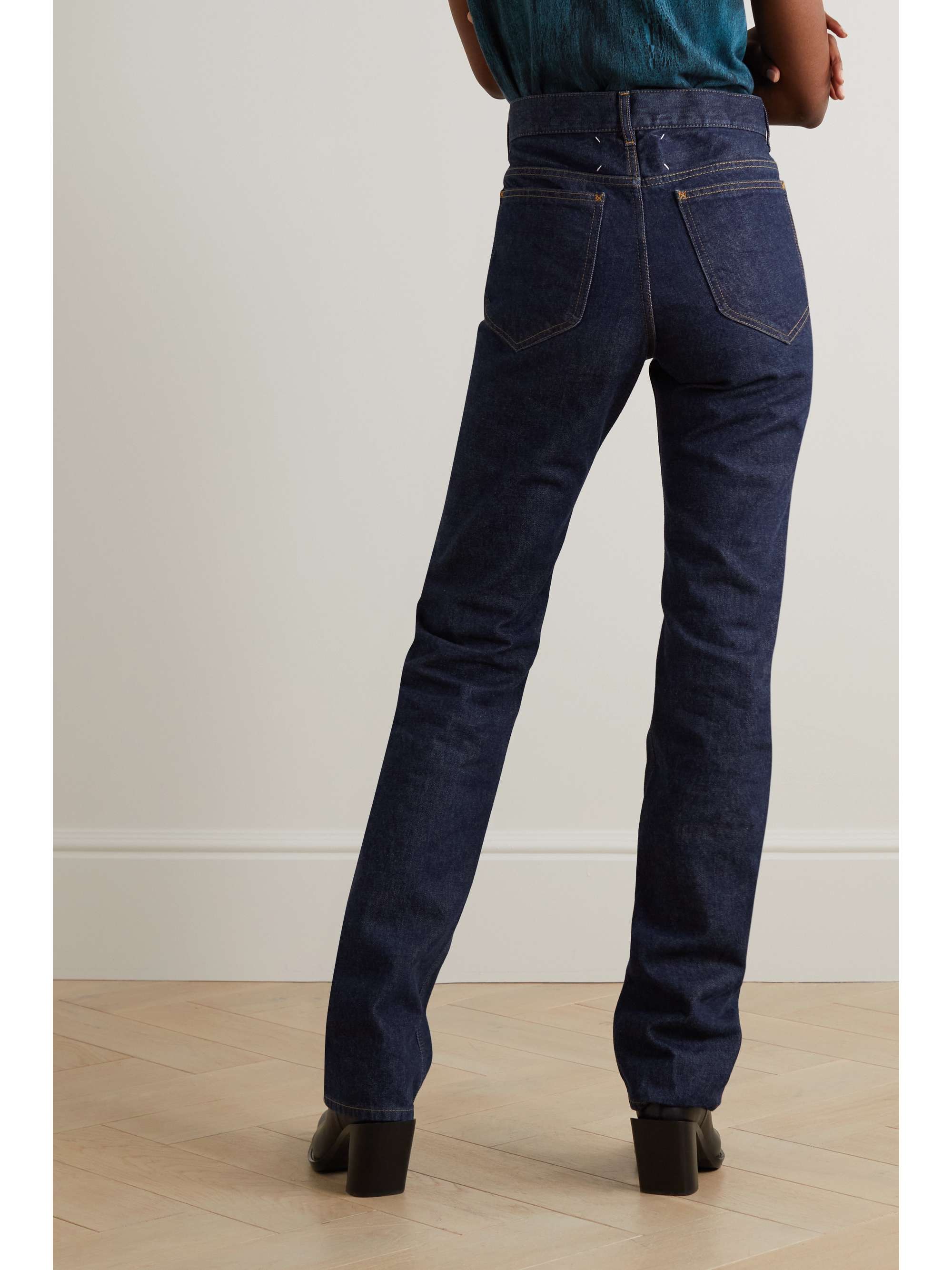 MAISON MARGIELA Topstitched high-rise straight-leg jeans