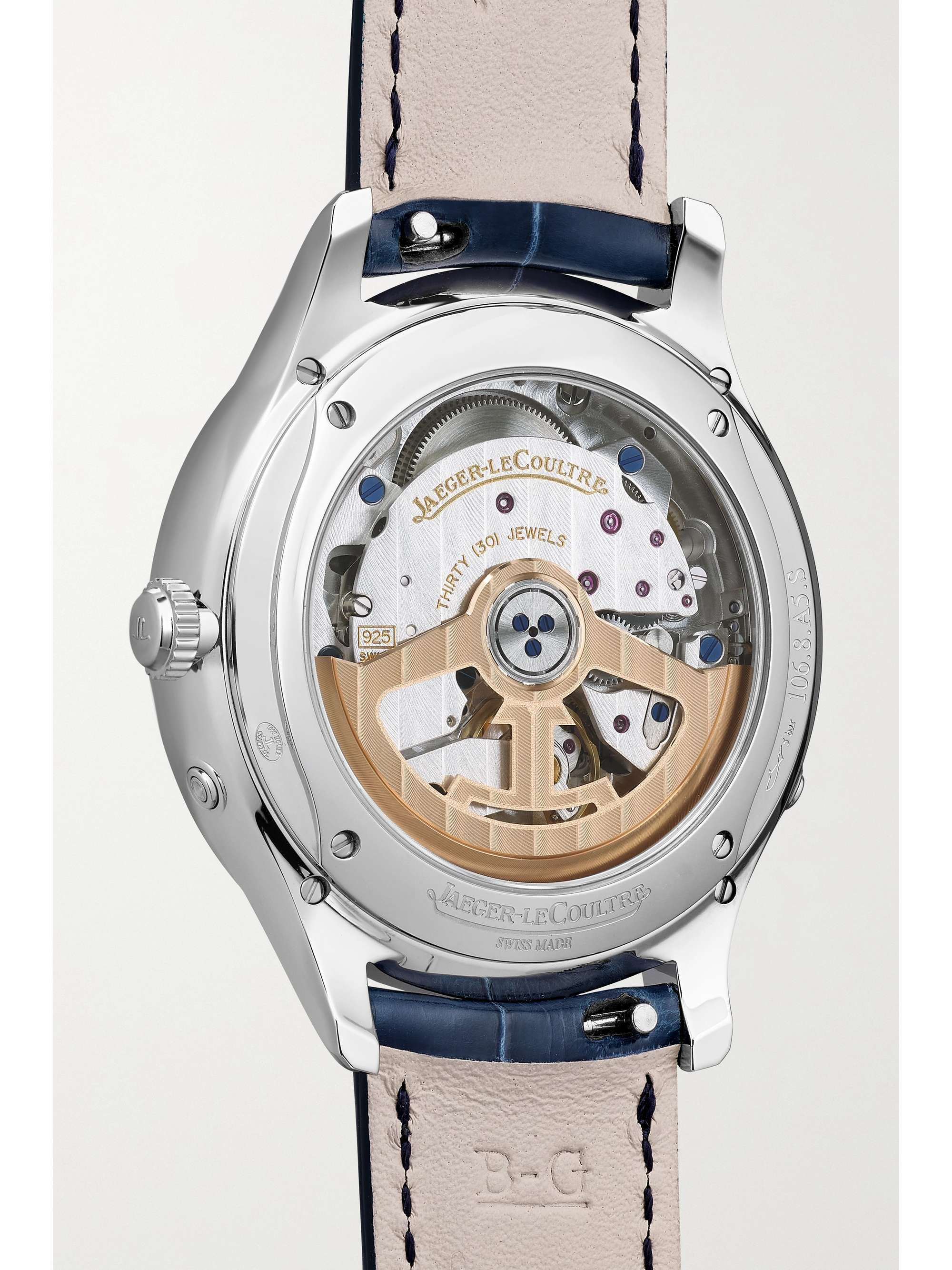 JAEGER LECOULTRE Master Ultra Thin Moon Automatic 36mm stainless steel and alligator watch