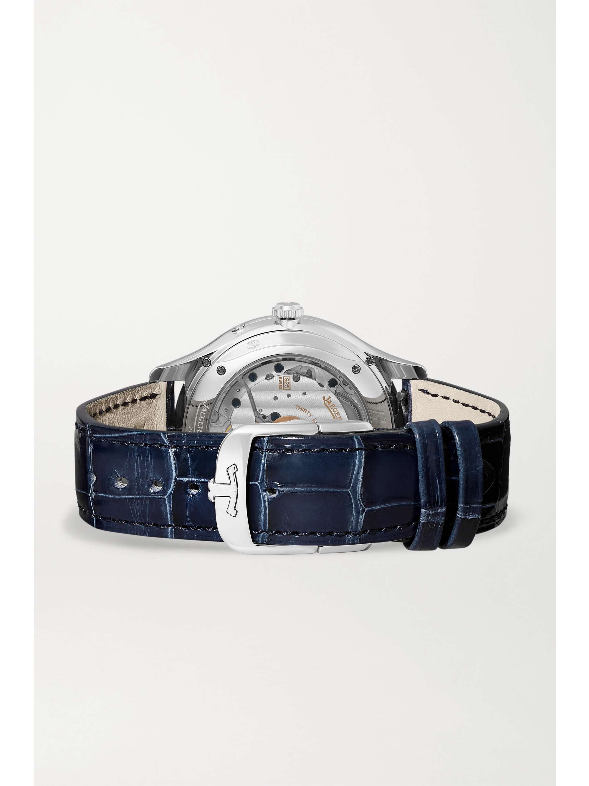 JAEGER LECOULTRE Master Ultra Thin Moon Automatic 36mm stainless steel and alligator watch