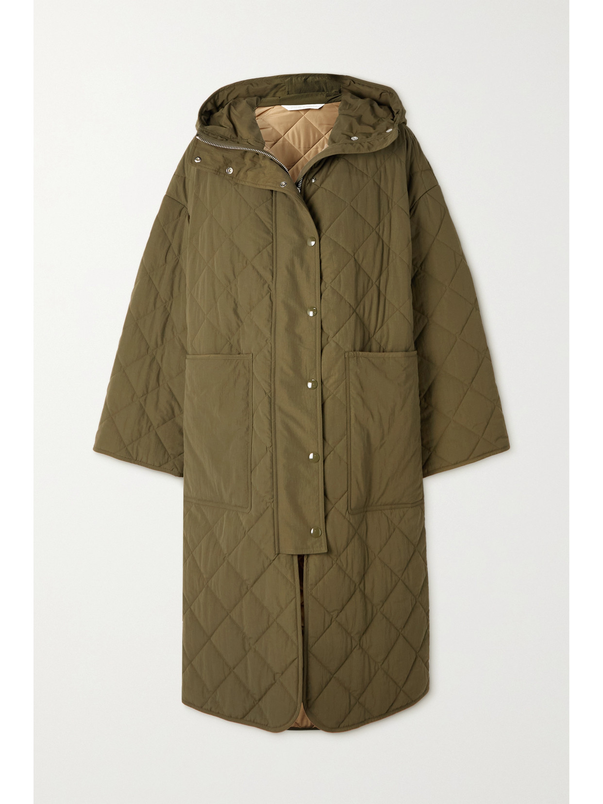Palm Angels - Oversized Hooded Padded Quilted Shell Parka - Green