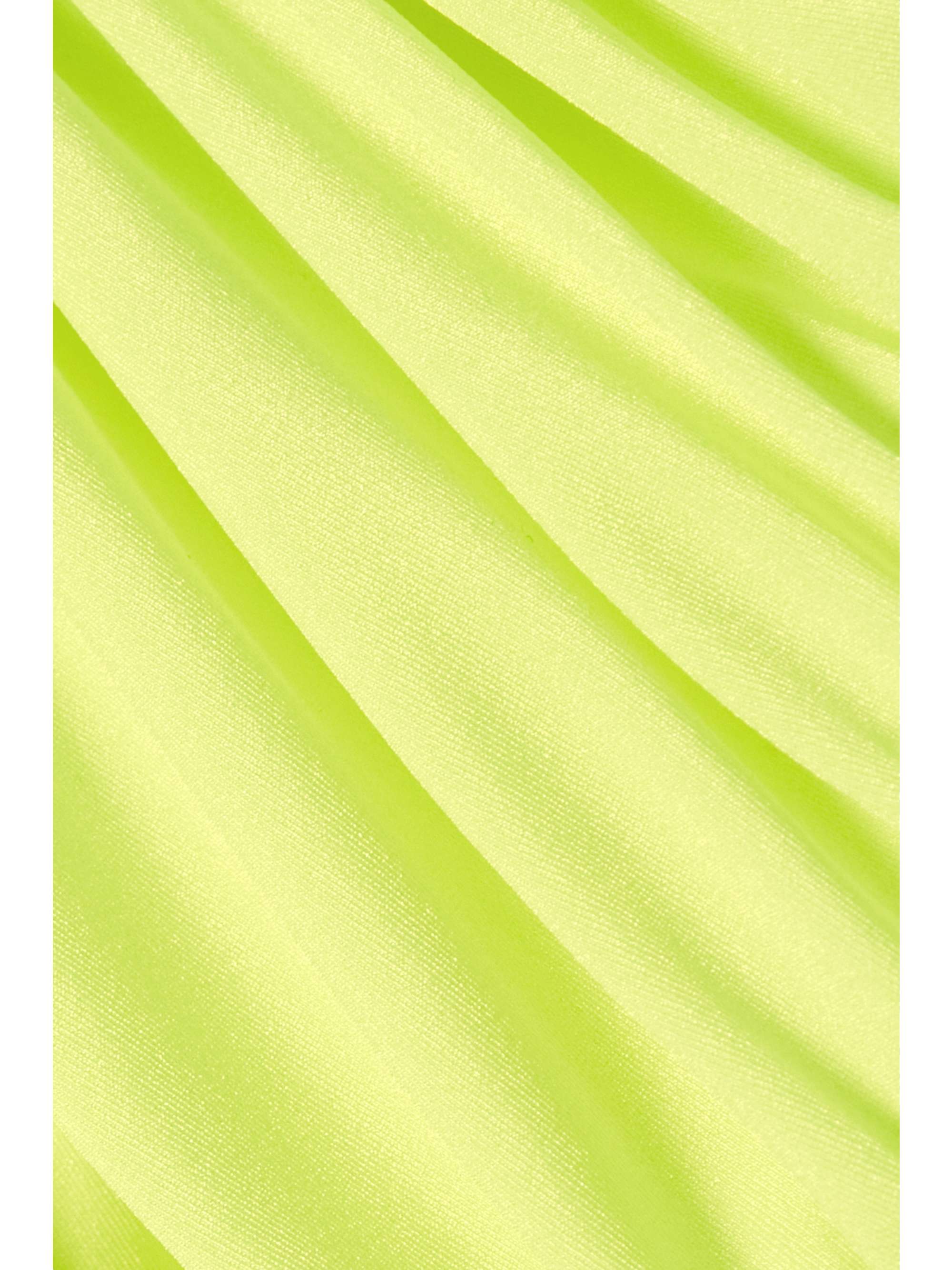 RICHARD QUINN Off-the-shoulder ruched neon stretch-jersey mini dress