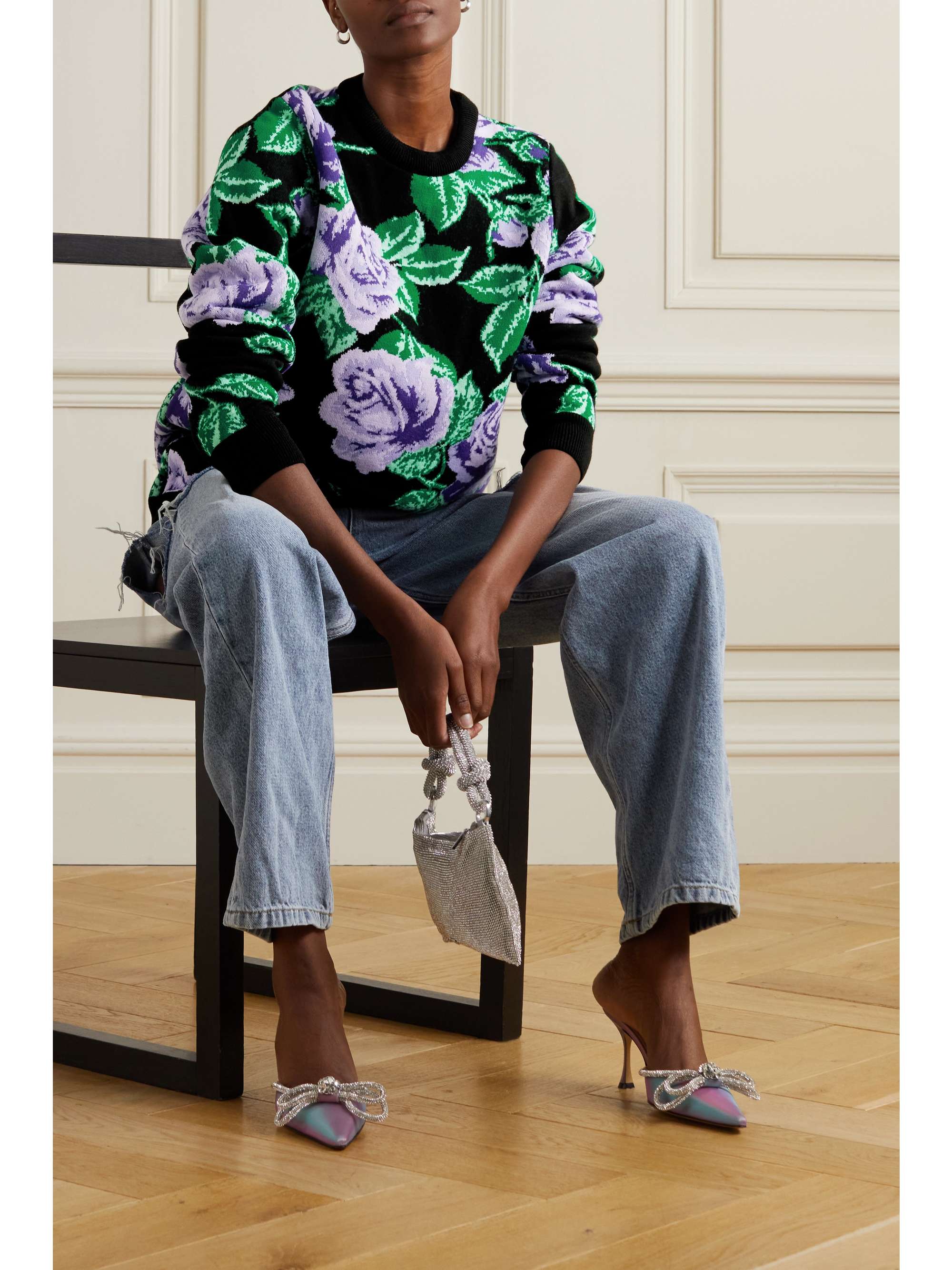 RICHARD QUINN Floral-jacquard sweater