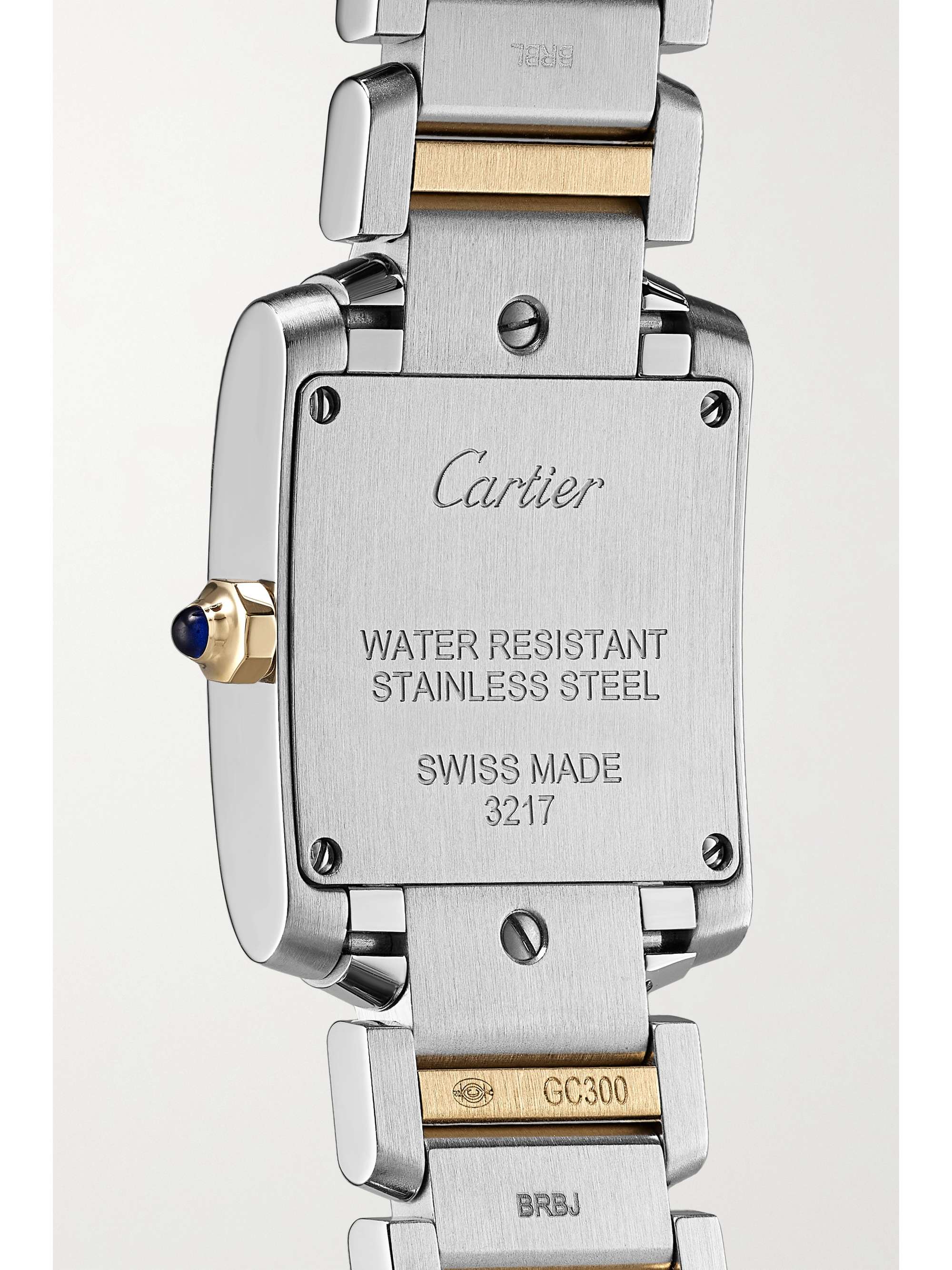 CARTIER Tank Française 25mm small 18-karat gold and stainless steel watch