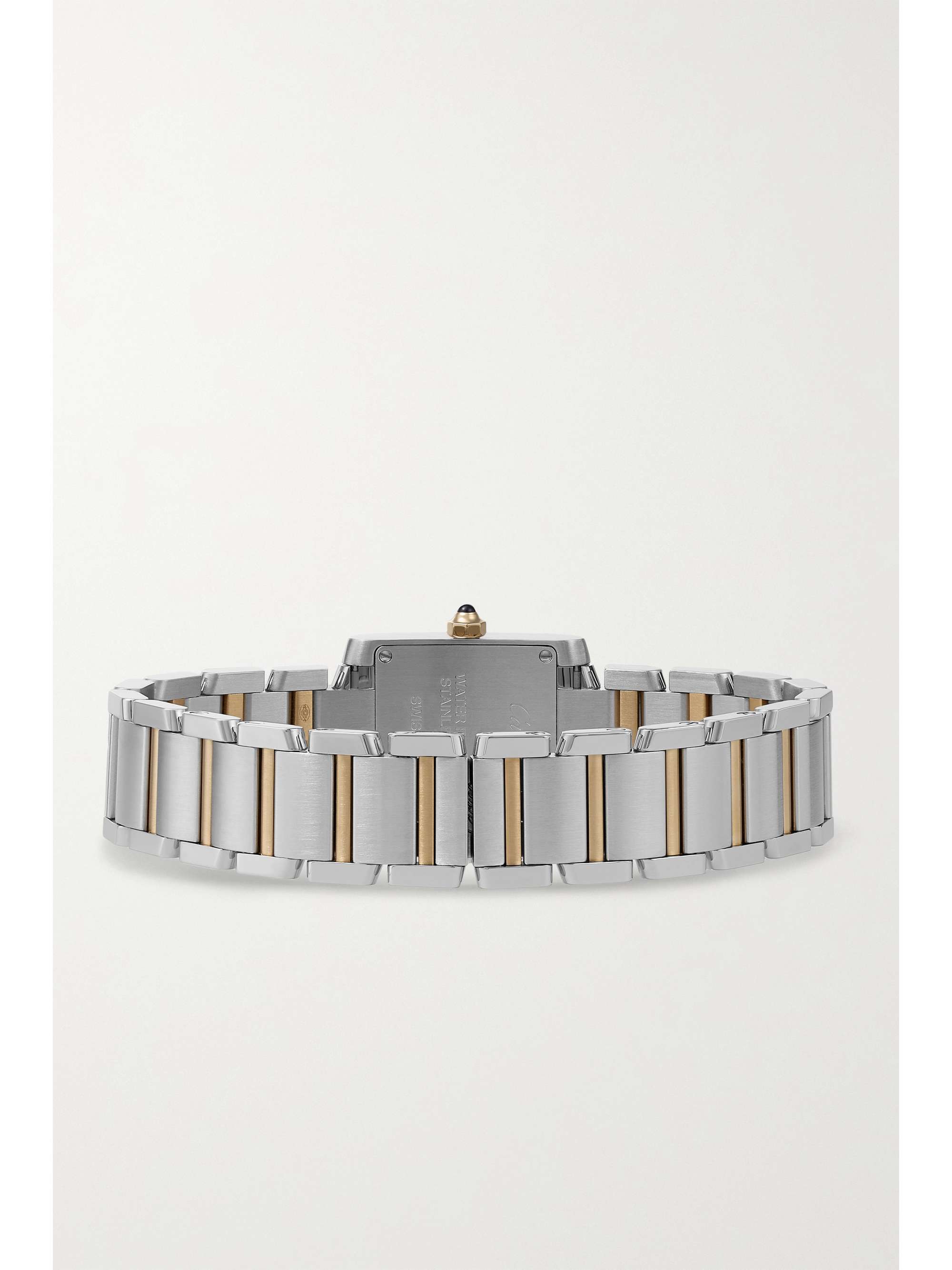 CARTIER Tank Française 25mm small 18-karat gold and stainless steel watch