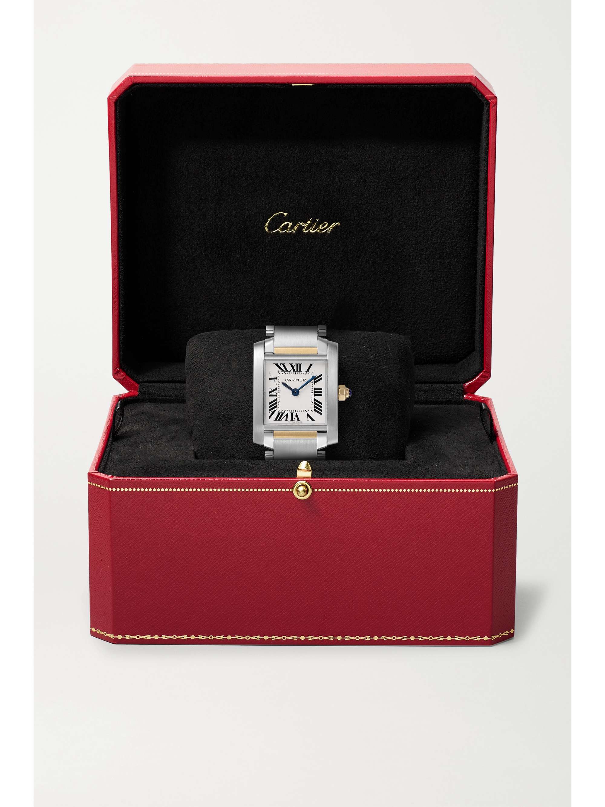 CARTIER Tank Française 25mm small 18-karat gold and stainless steel watch
