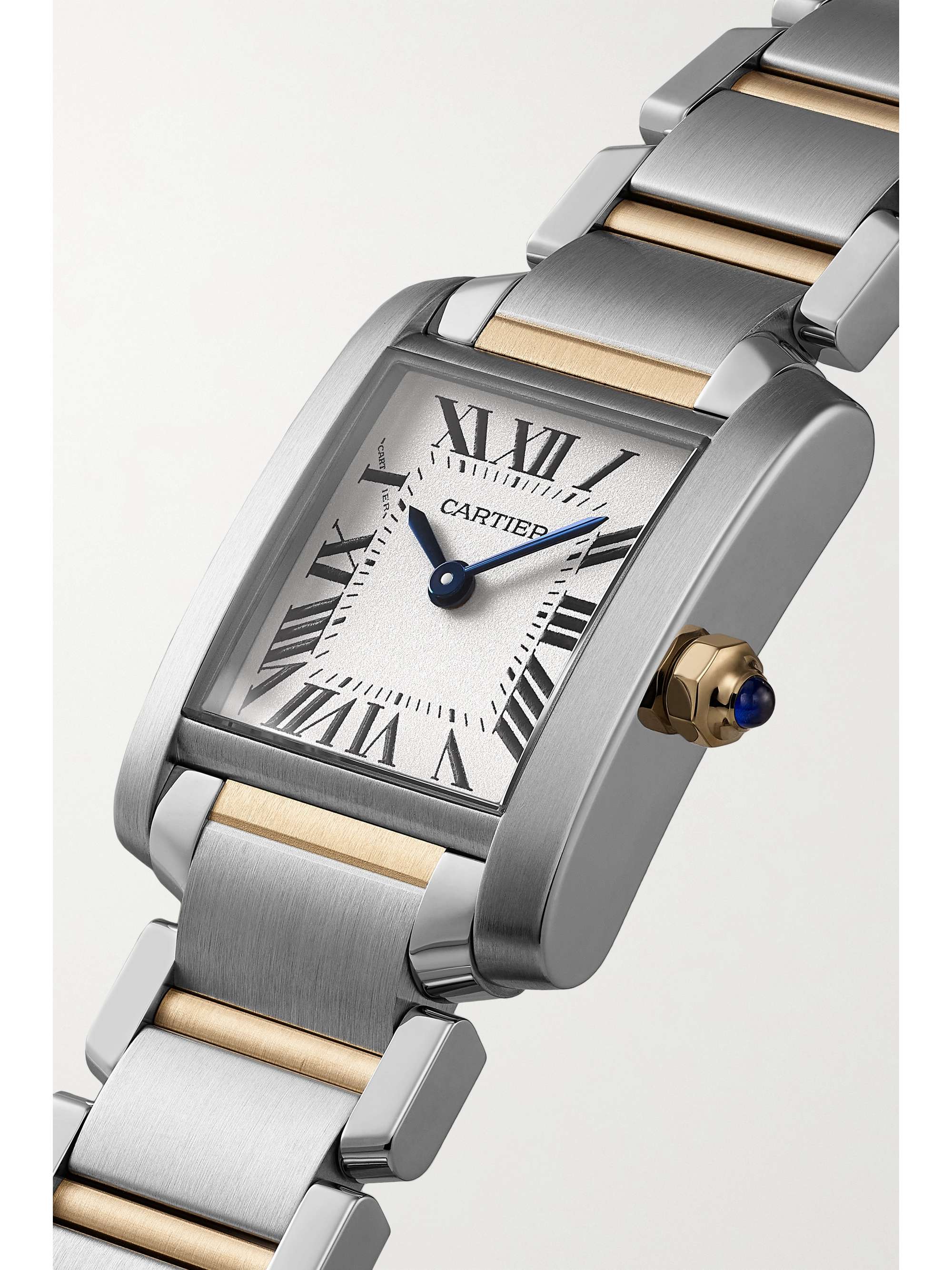 CARTIER Tank Française 25mm small 18-karat gold and stainless steel watch