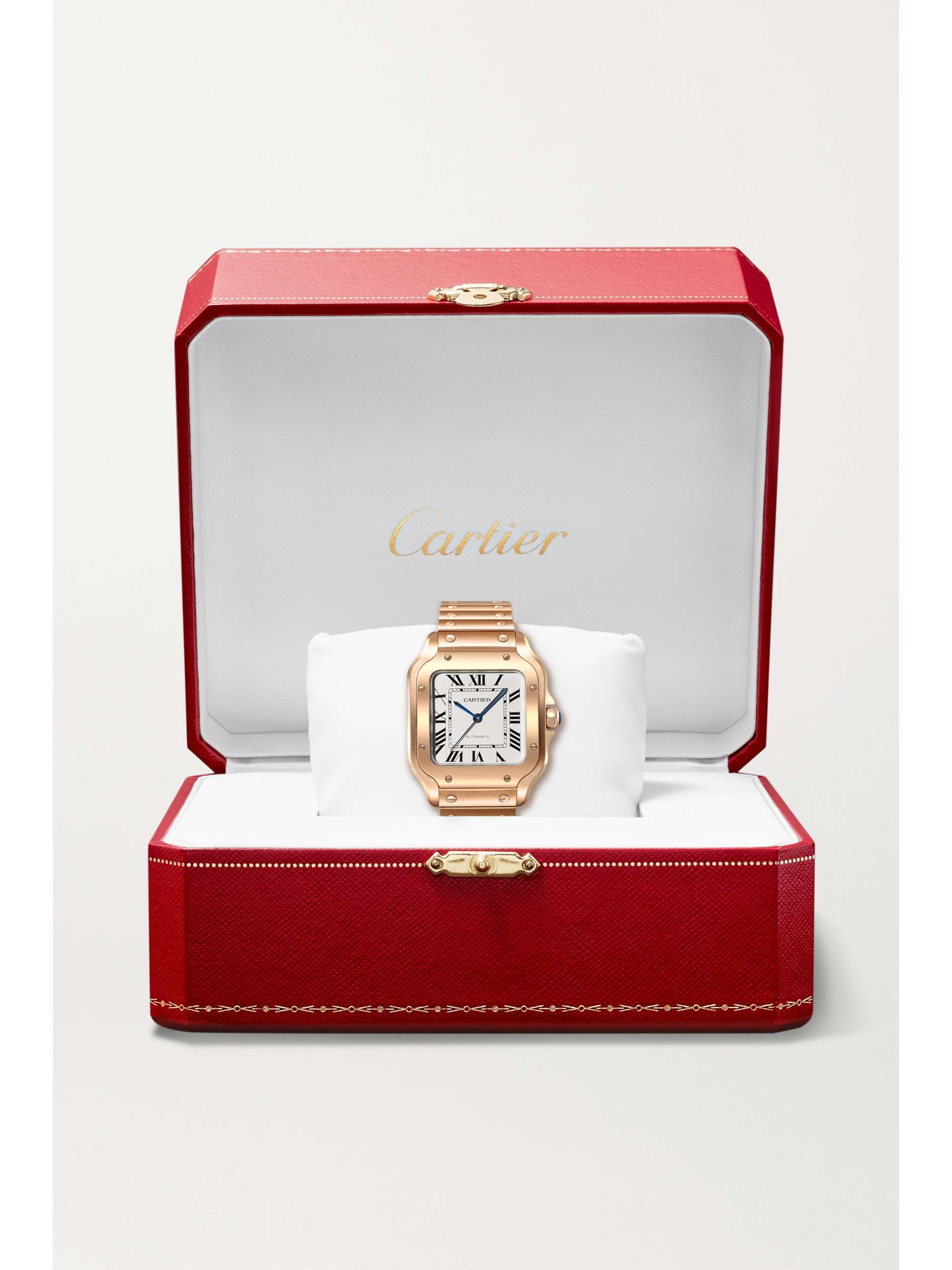 CARTIER Santos de Cartier Automatic 35mm medium 18-karat rose gold watch