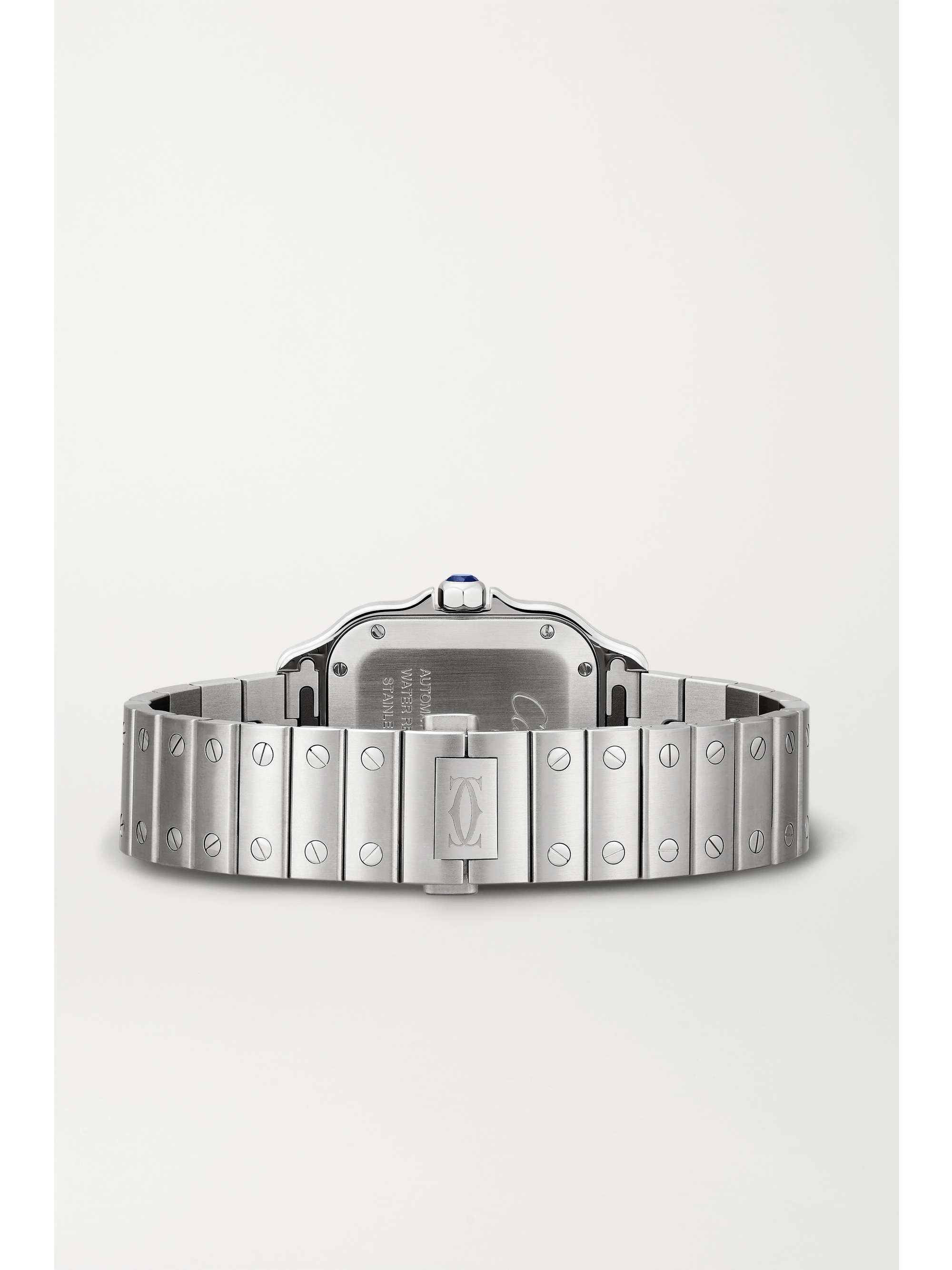 CARTIER Santos de Cartier automatic 35.1mm stainless steel and diamond watch