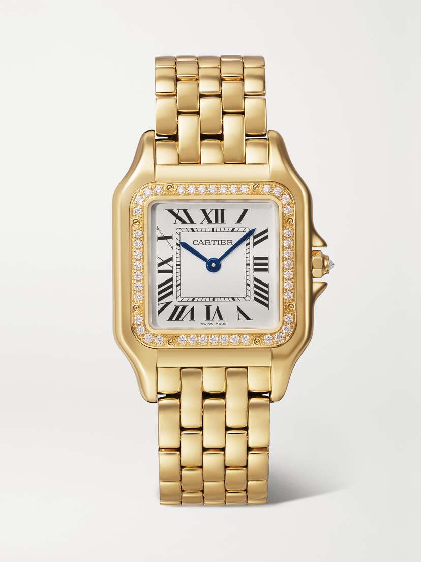 Cartier Panthère De  Medium 27mm 18-karat Gold Diamond Watch