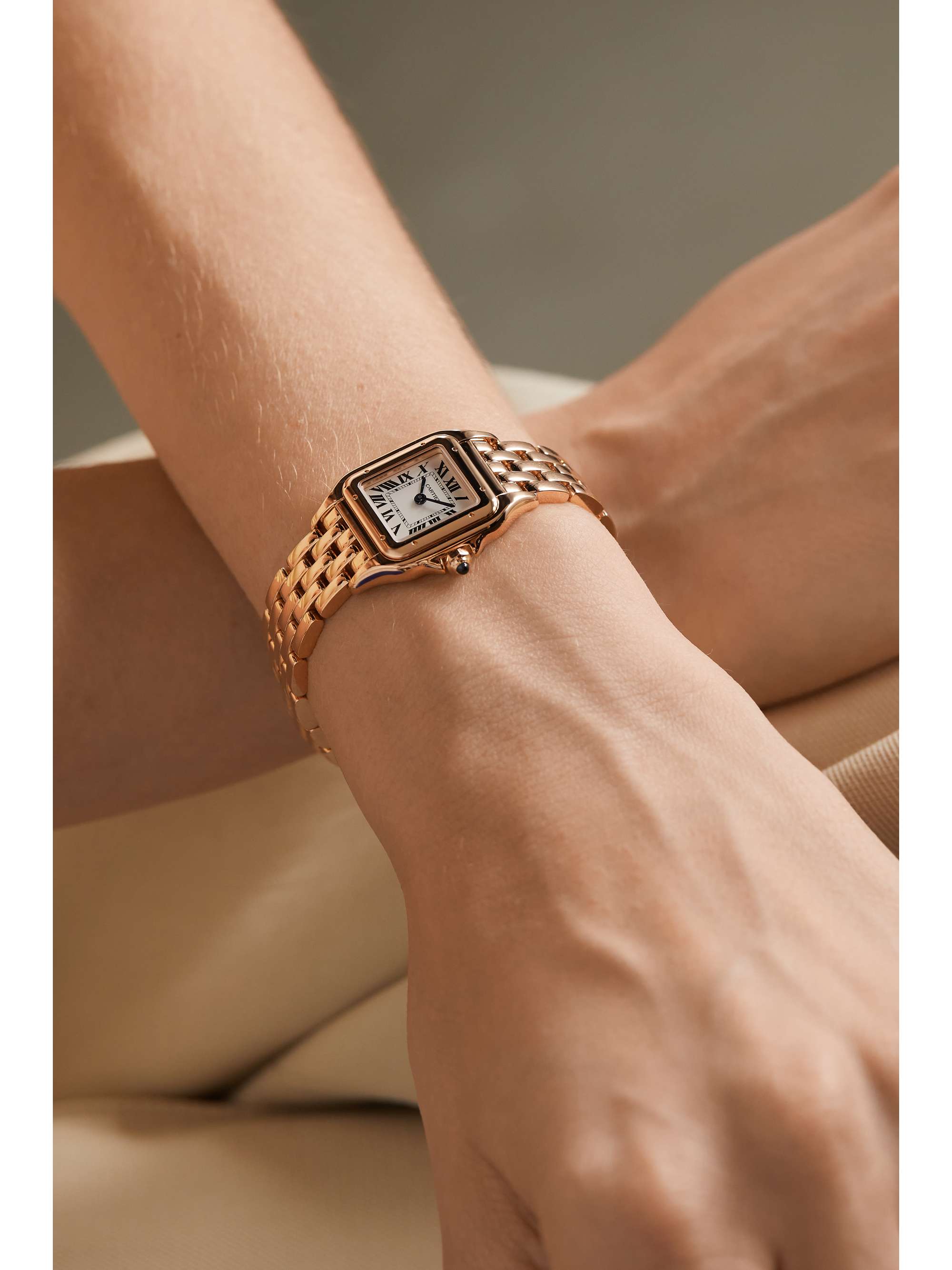 CARTIER Panthère de Cartier small 22mm 18-karat rose gold watch