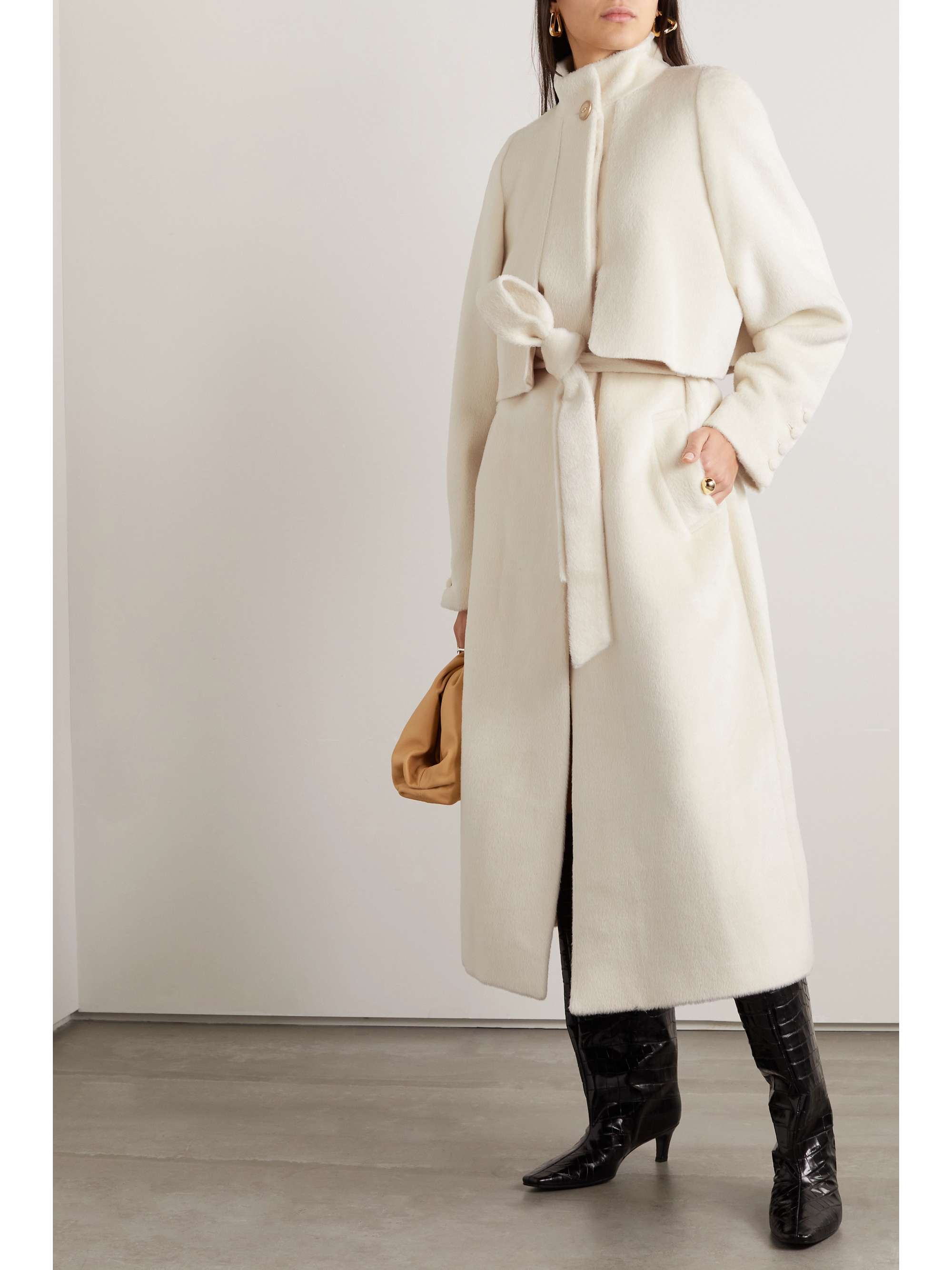 GIULIVA HERITAGE The Loredana belted brushed alpaca and wool-blend coat