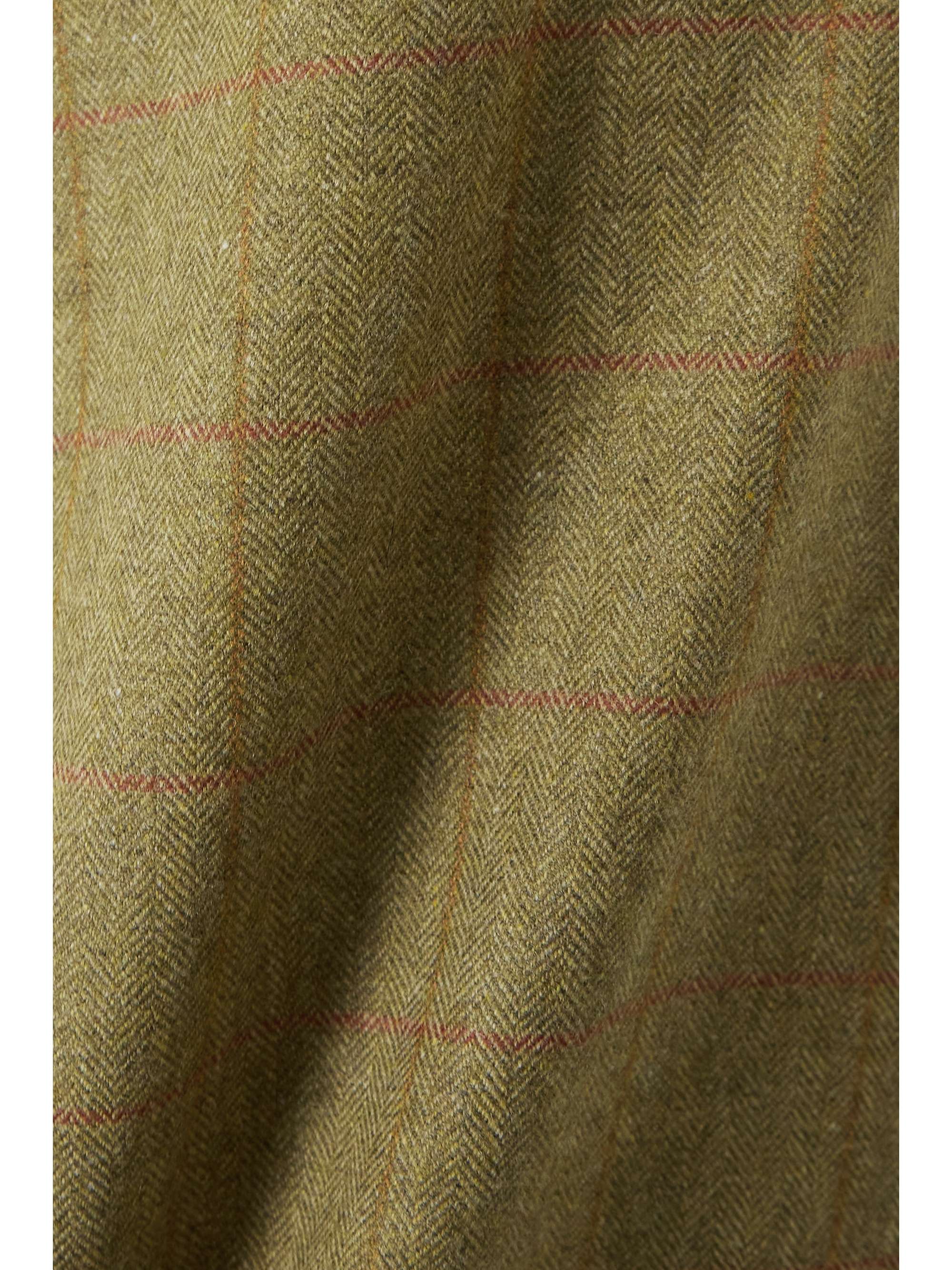 GIULIVA HERITAGE Luisa leather-trimmed checked herringbone wool maxi skirt