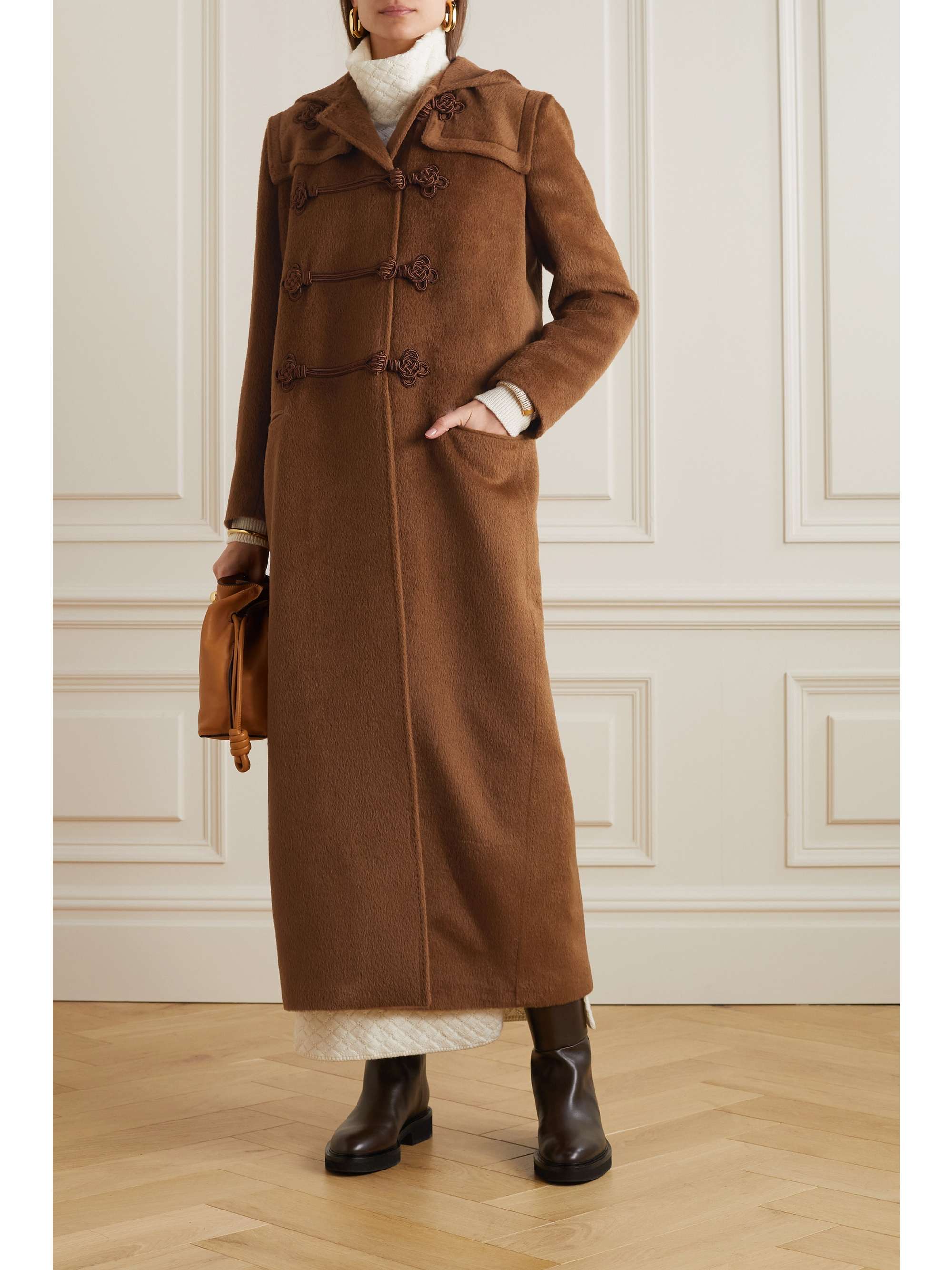 GIULIVA HERITAGE The Ginevra hooded alpaca and wool-blend coat
