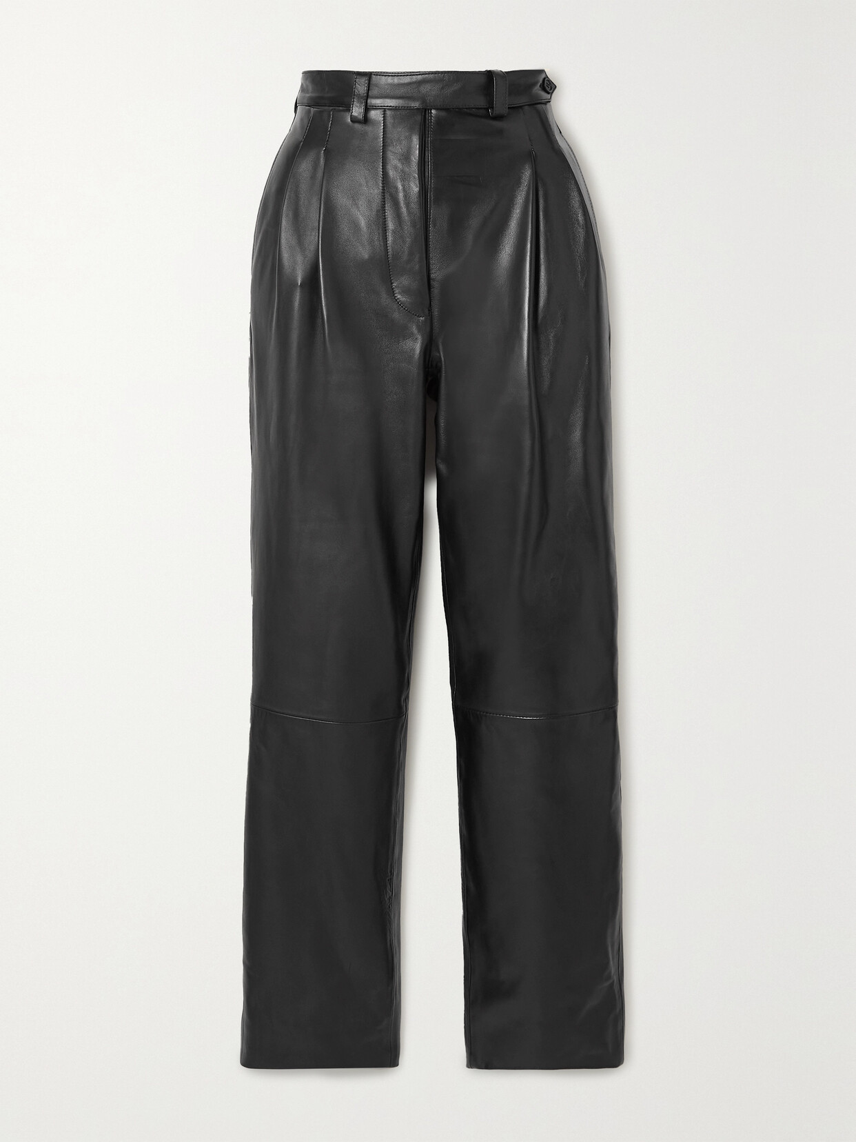 Giuliva Heritage Cornelia Leather Straight-leg Pants In Black